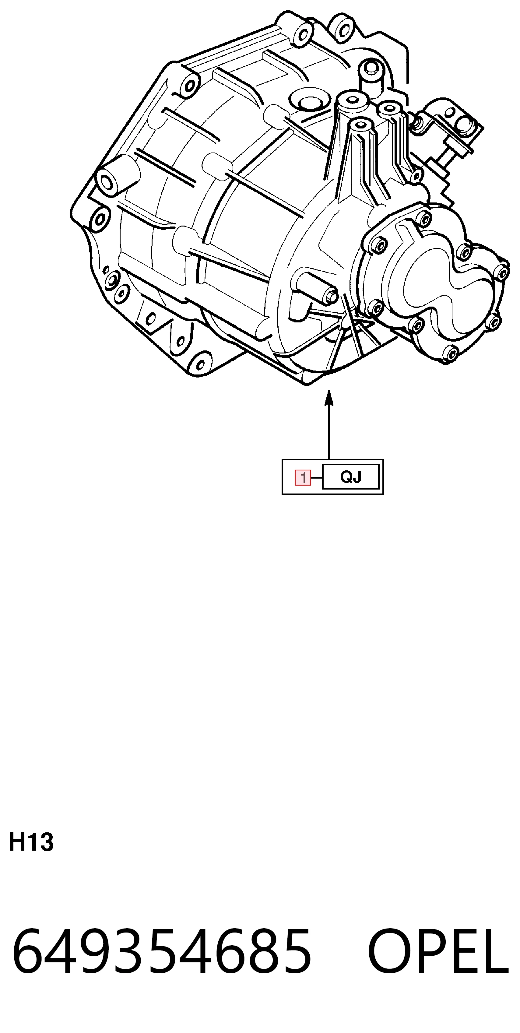 Do koszyka Mechaniczna skrzynia biegów w komplecie Opel Astra H L35