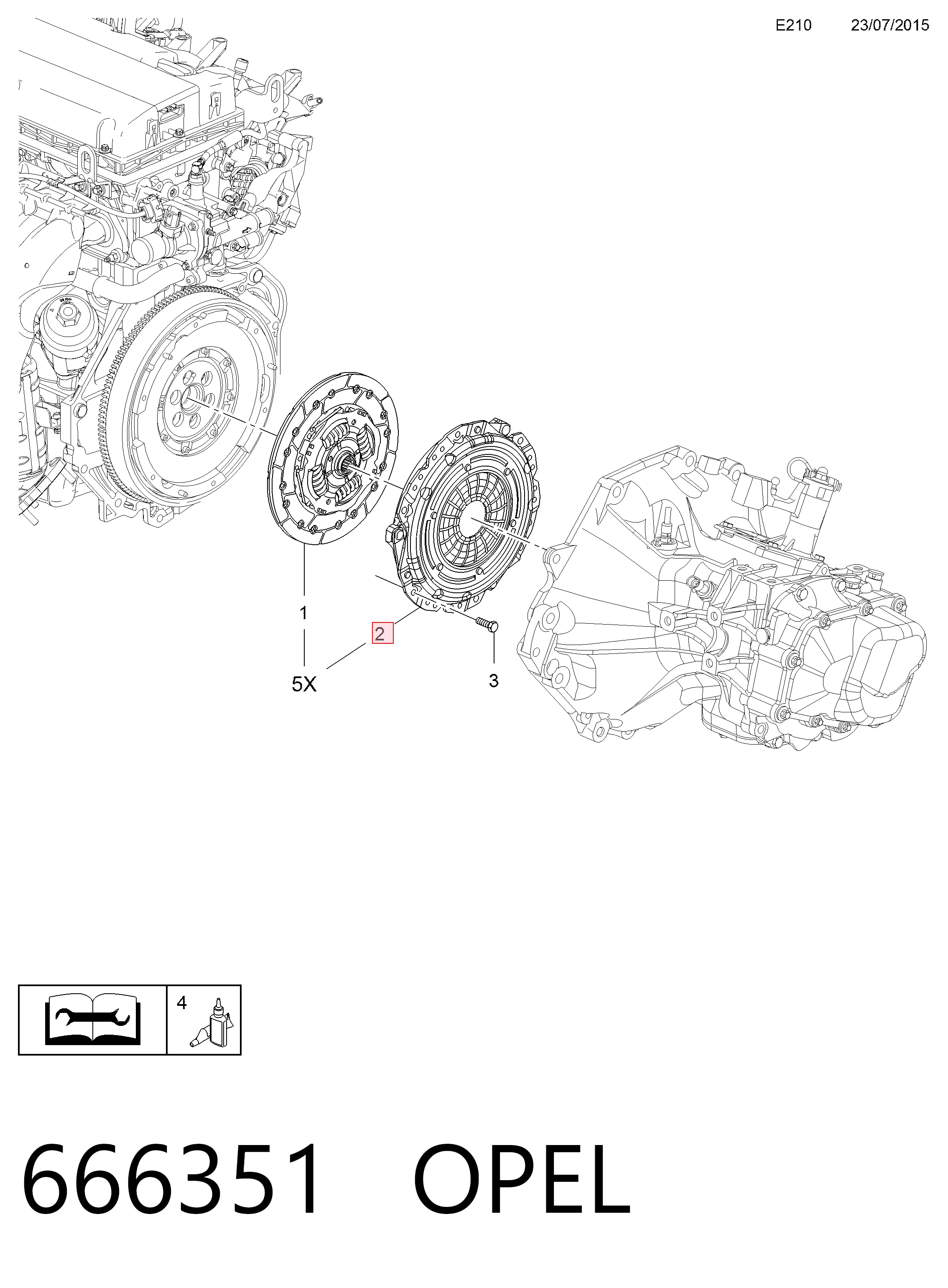 Docisk sprzęgła Opel Astra J Sports Tourer kombi (P10) (2010 - 2015) cena, od 74,36 USD