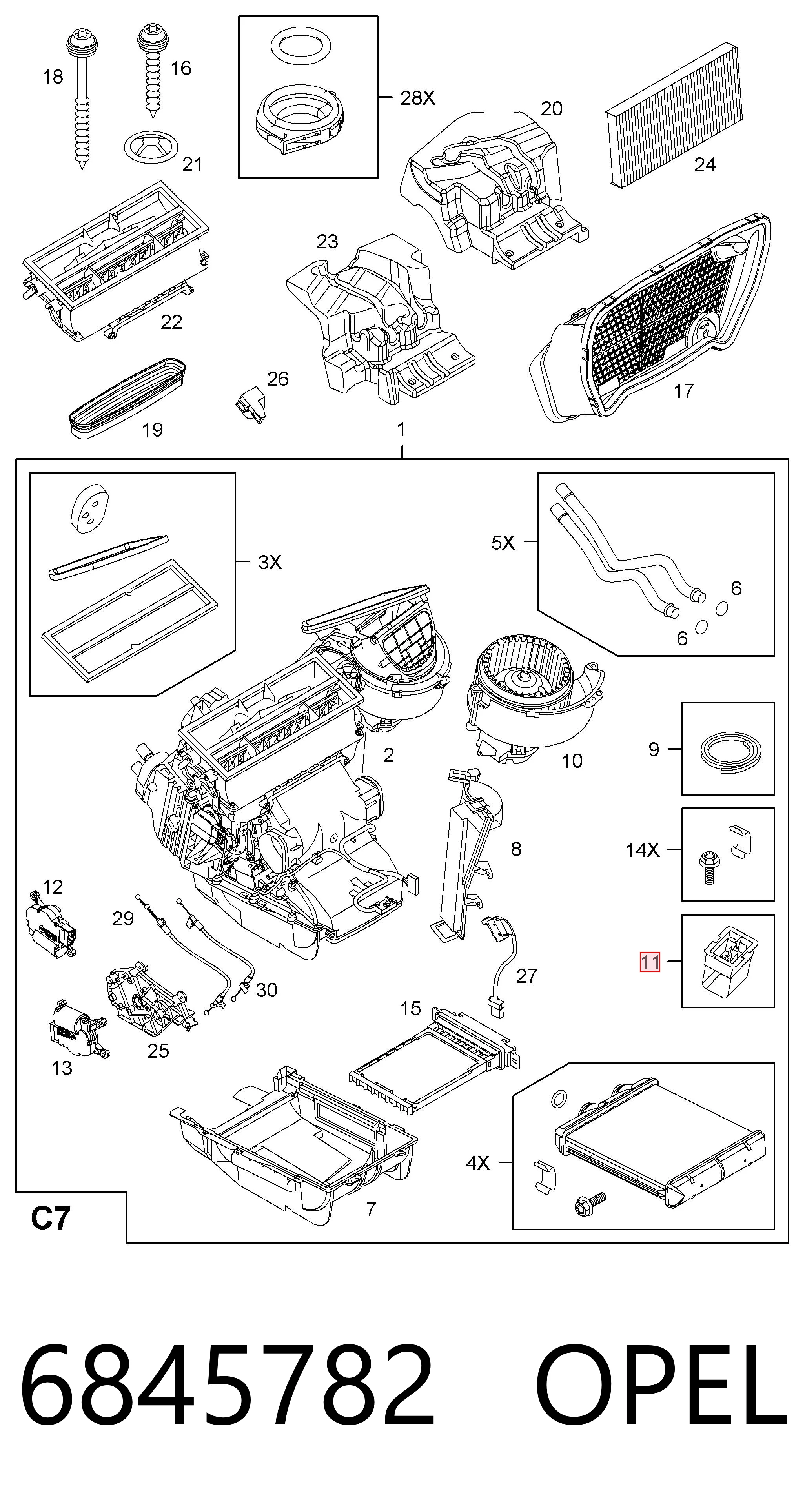 6845782 Opel Rezystor wentylatora nagrzewnicy (ogrzewacza kabiny)