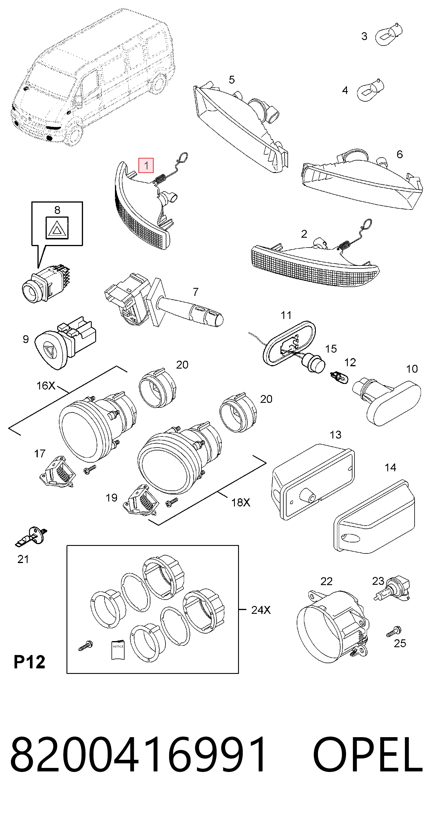 Do koszyka 8200133629 Nissan/Infiniti Kierunkowskaz prawy