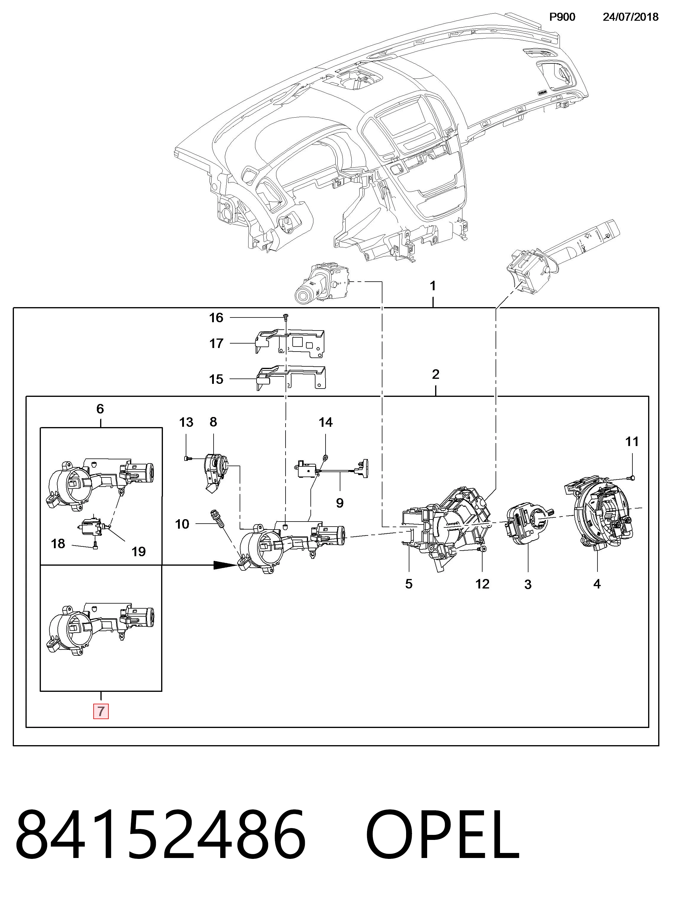 Stacyjka zapłonowa do Opel Insignia A G09