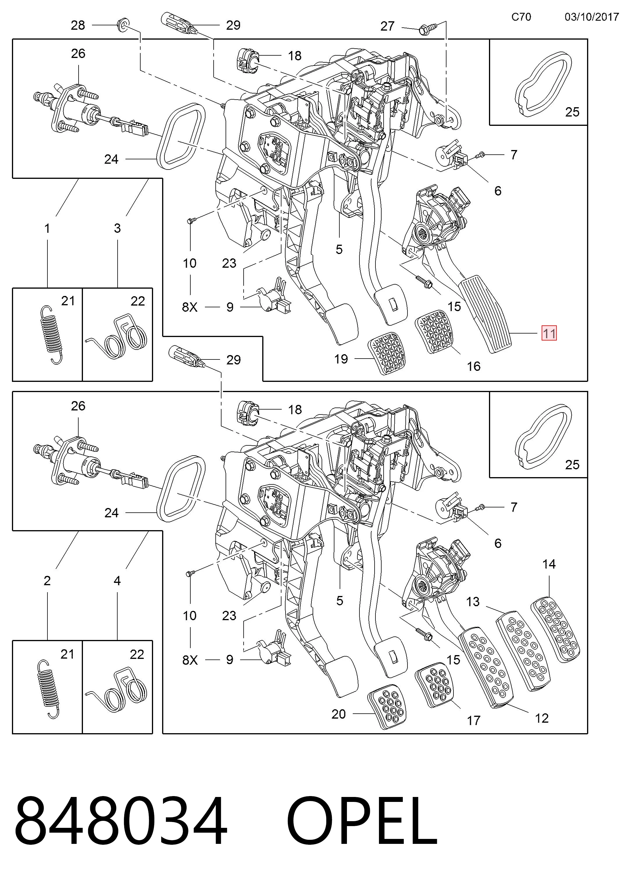 Pedał przyspieszenia (gazu) do Opel Insignia A G09