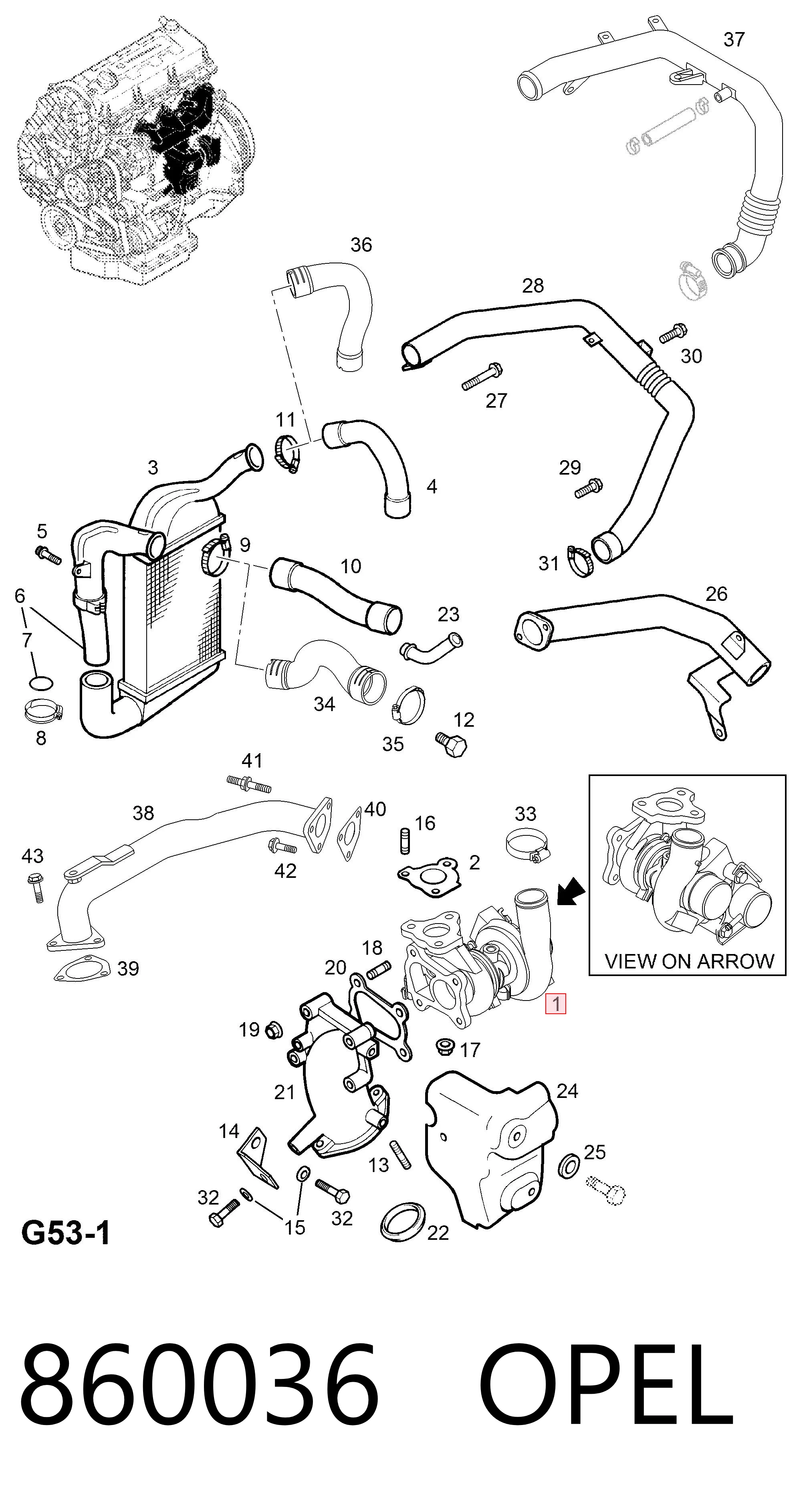 860036 Opel Turbina