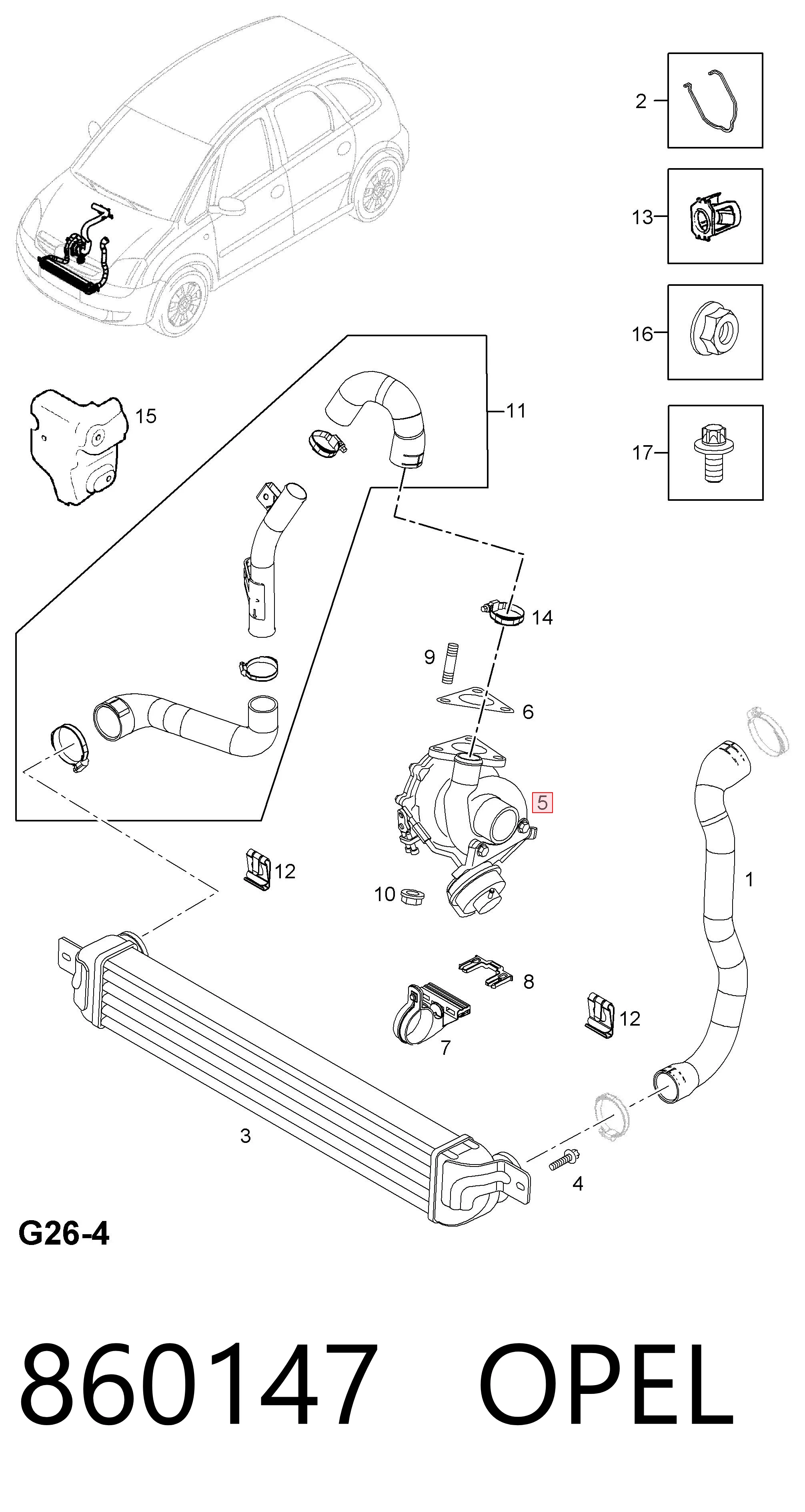 860147 Opel Turbina