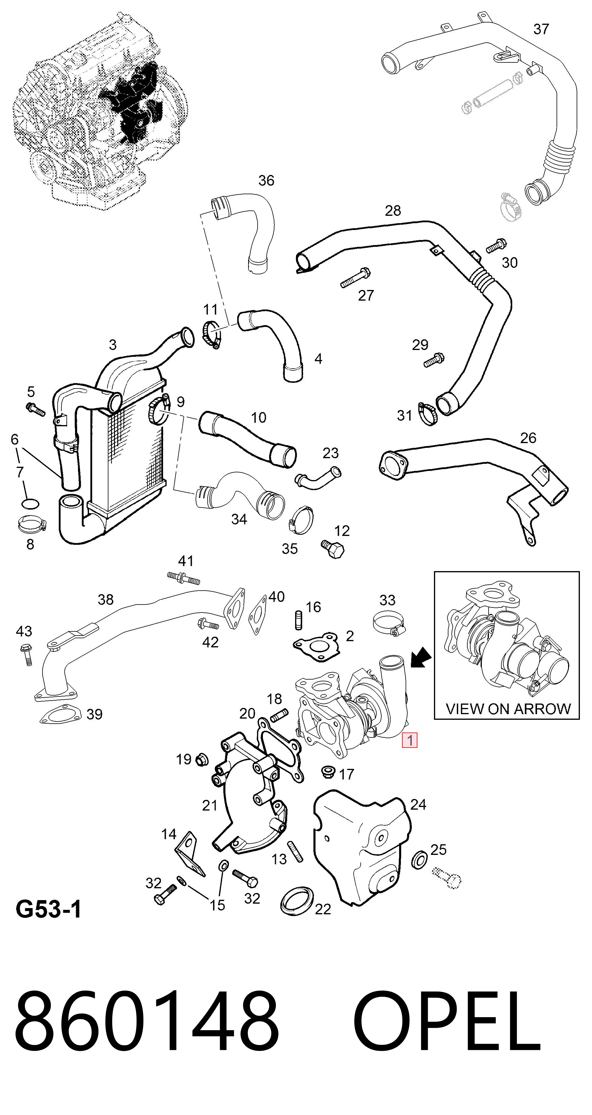 860148 Opel Turbina