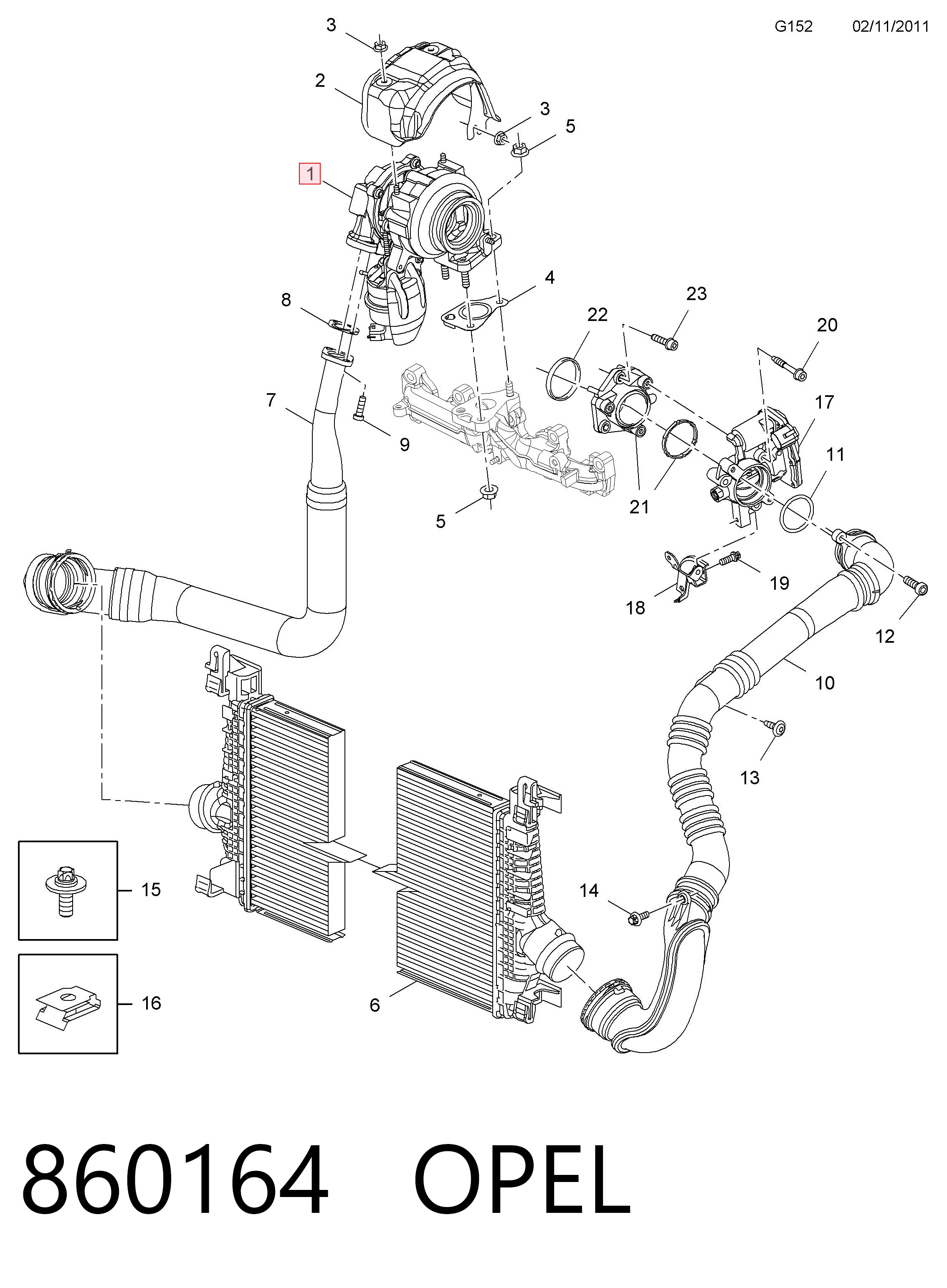 860164 Opel Turbina