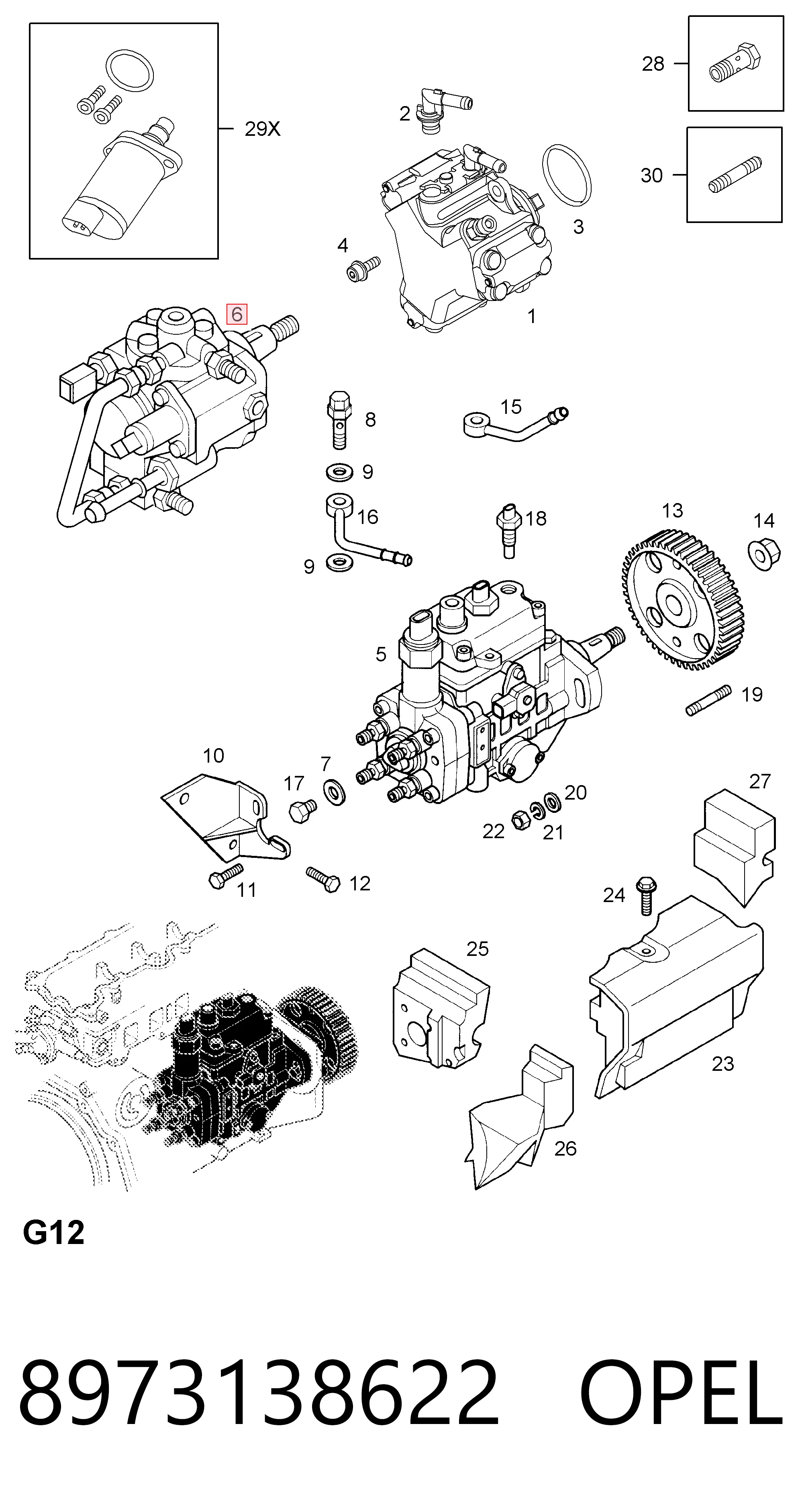 Pompa wtryskowa wysokiego ciśnienia 8973138620 Isuzu