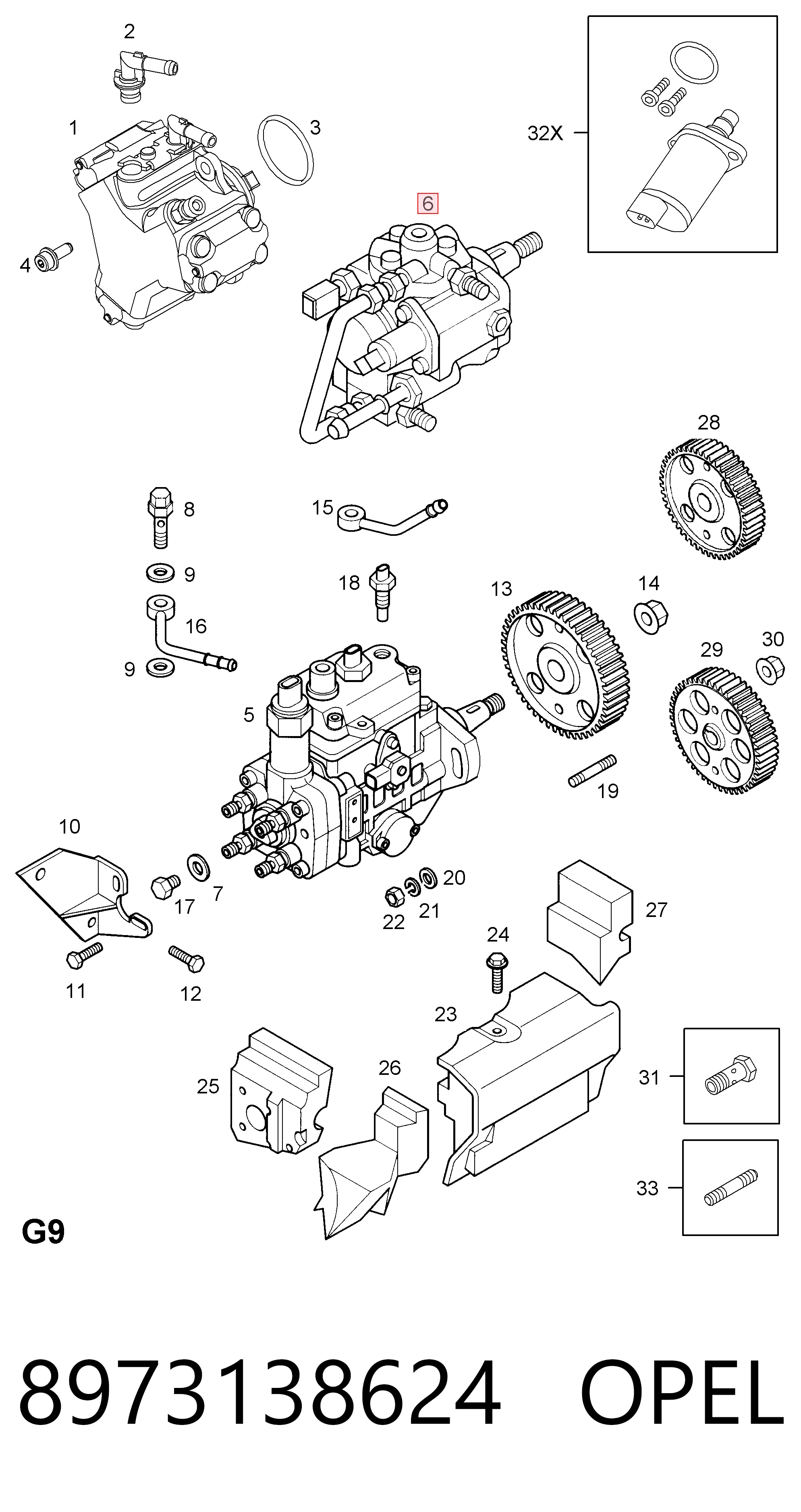 8973138620 Isuzu Pompa wtryskowa wysokiego ciśnienia