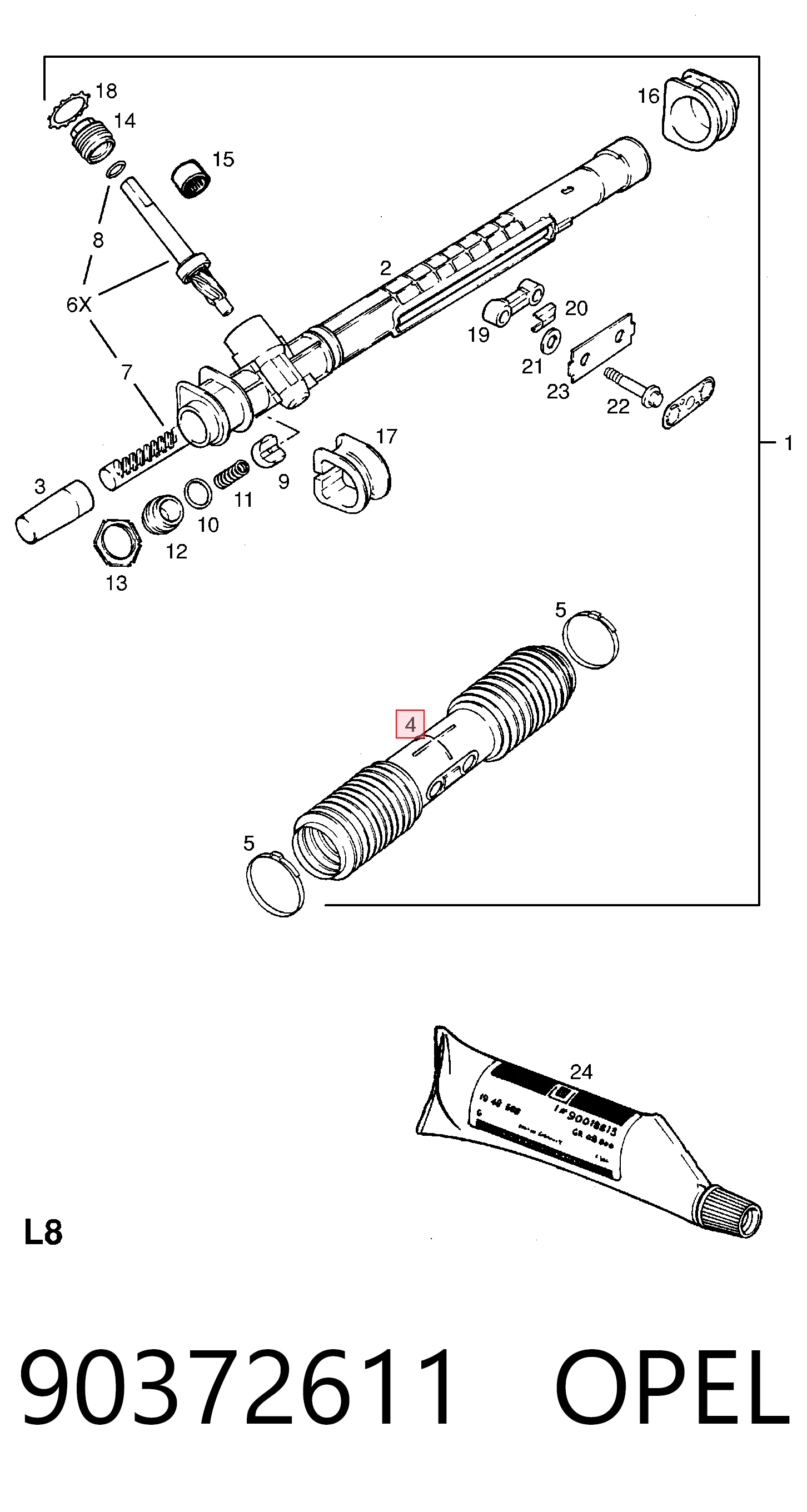  Osłona mechanizmu kierowniczego (maglownicy) Opel Calibra 