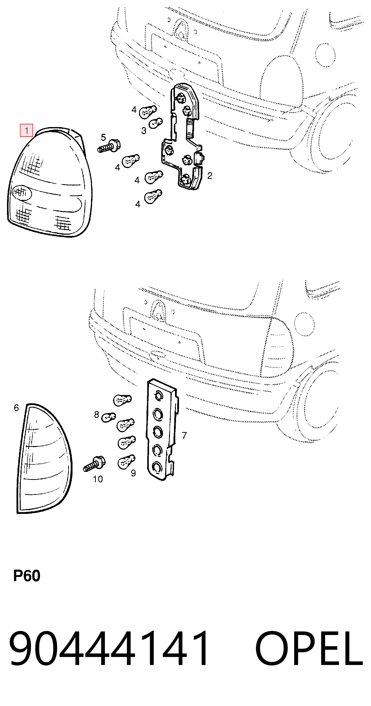  Lampa zespolona tylna lewa Opel Corsa 