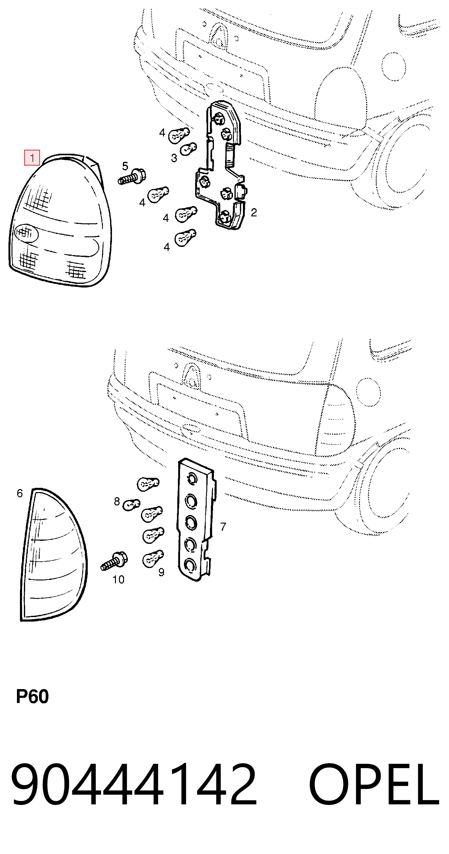  Lampa zespolona tylna prawa Opel Corsa 