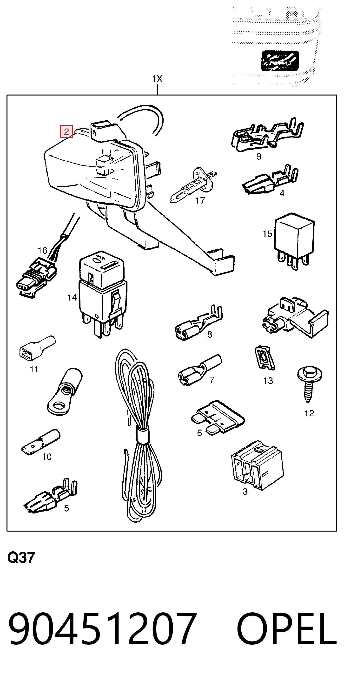 Do koszyka Lampa przeciwmgielna lewa Opel Astra F 51, 52, F35, M35