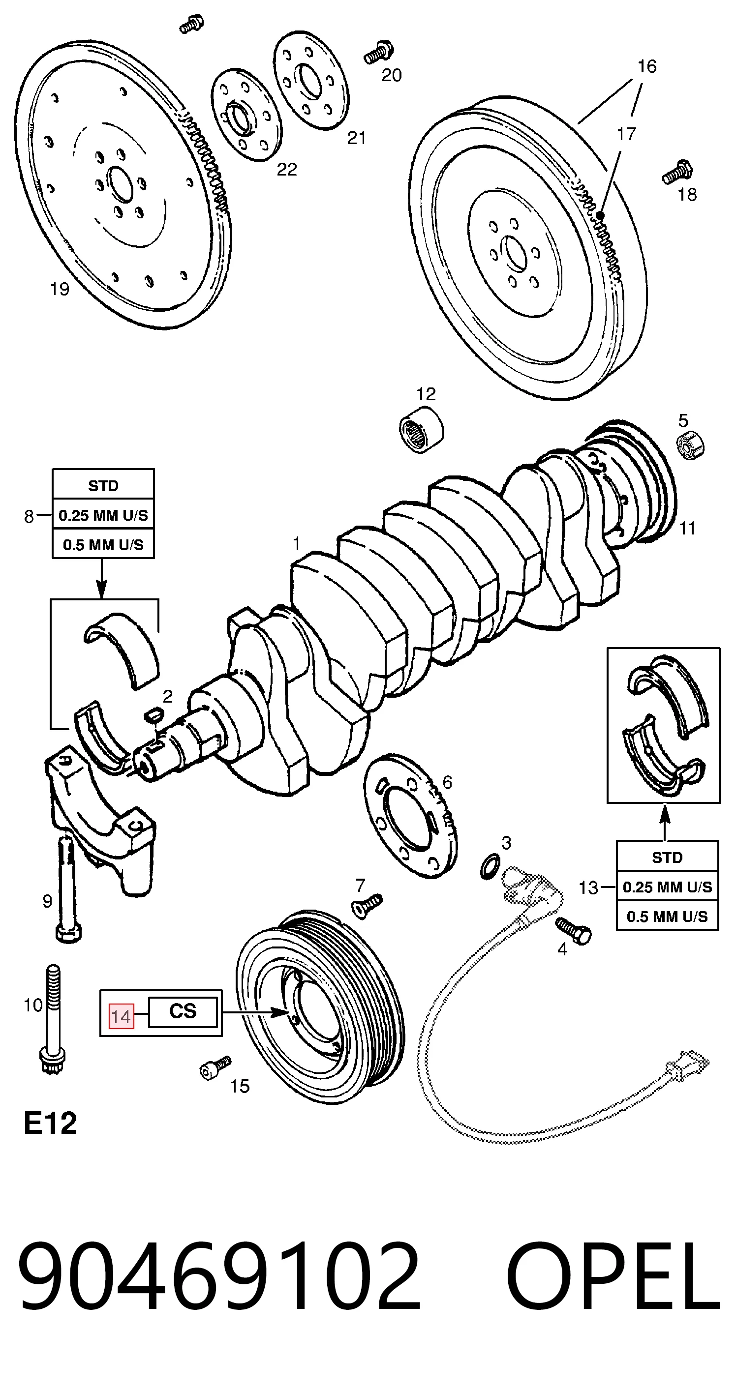 Koło pasowe wału korbowego Opel Frontera A SUV (5MWL4) (1991 - 1998) cena, od 80,92 USD