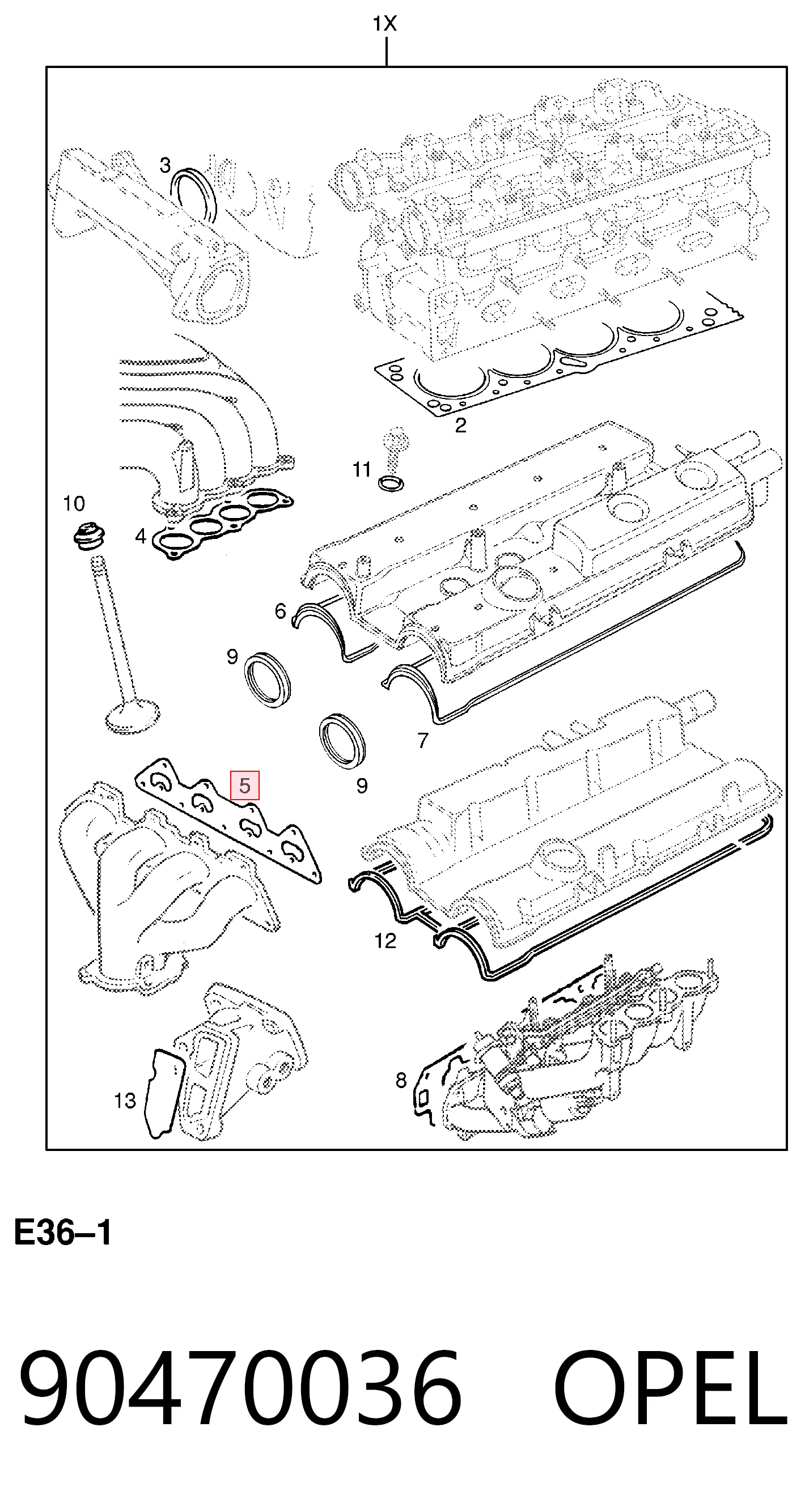 Uszczelka kolektora wydechowego Opel Zafira A minivan (F75) (1999 - 2005) cena, od 7,86 USD