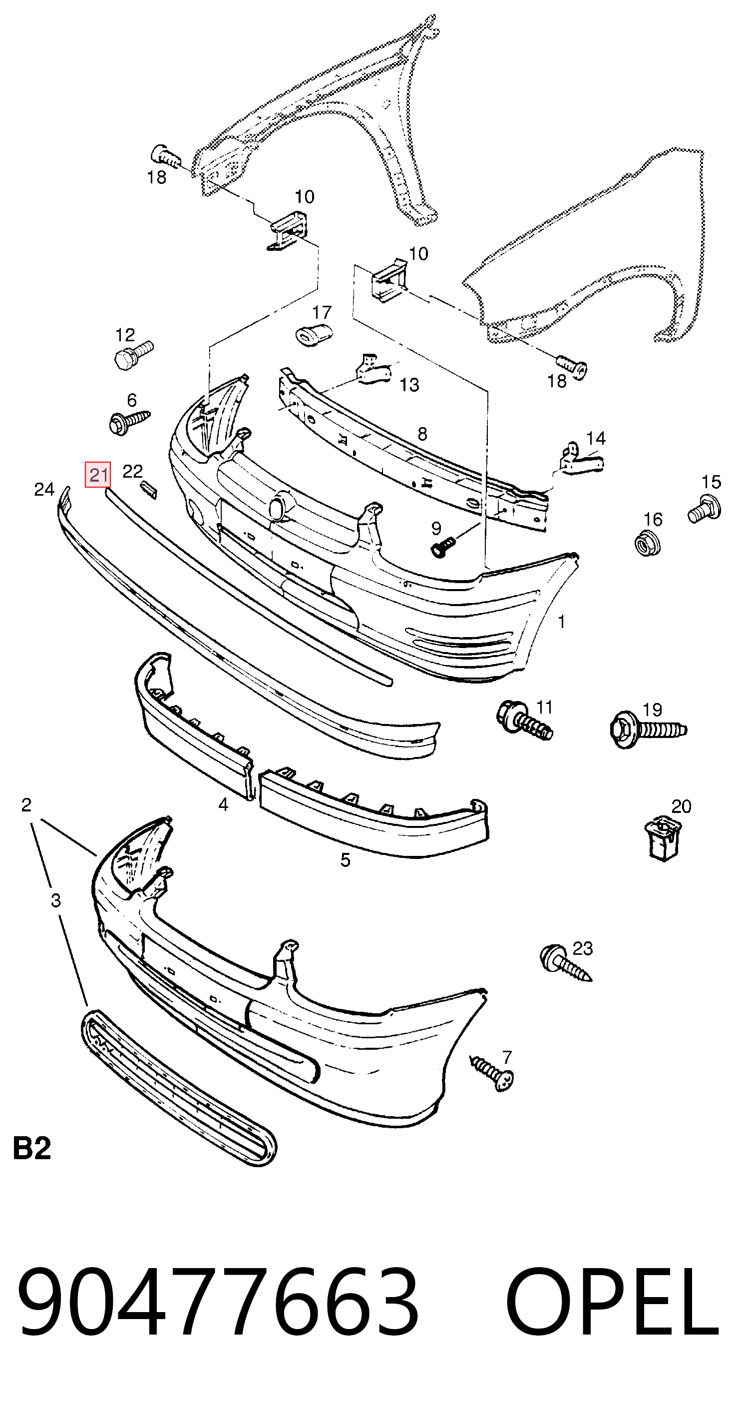 Zderzak przedni General Motors 93235701 cena, od 57,95 USD