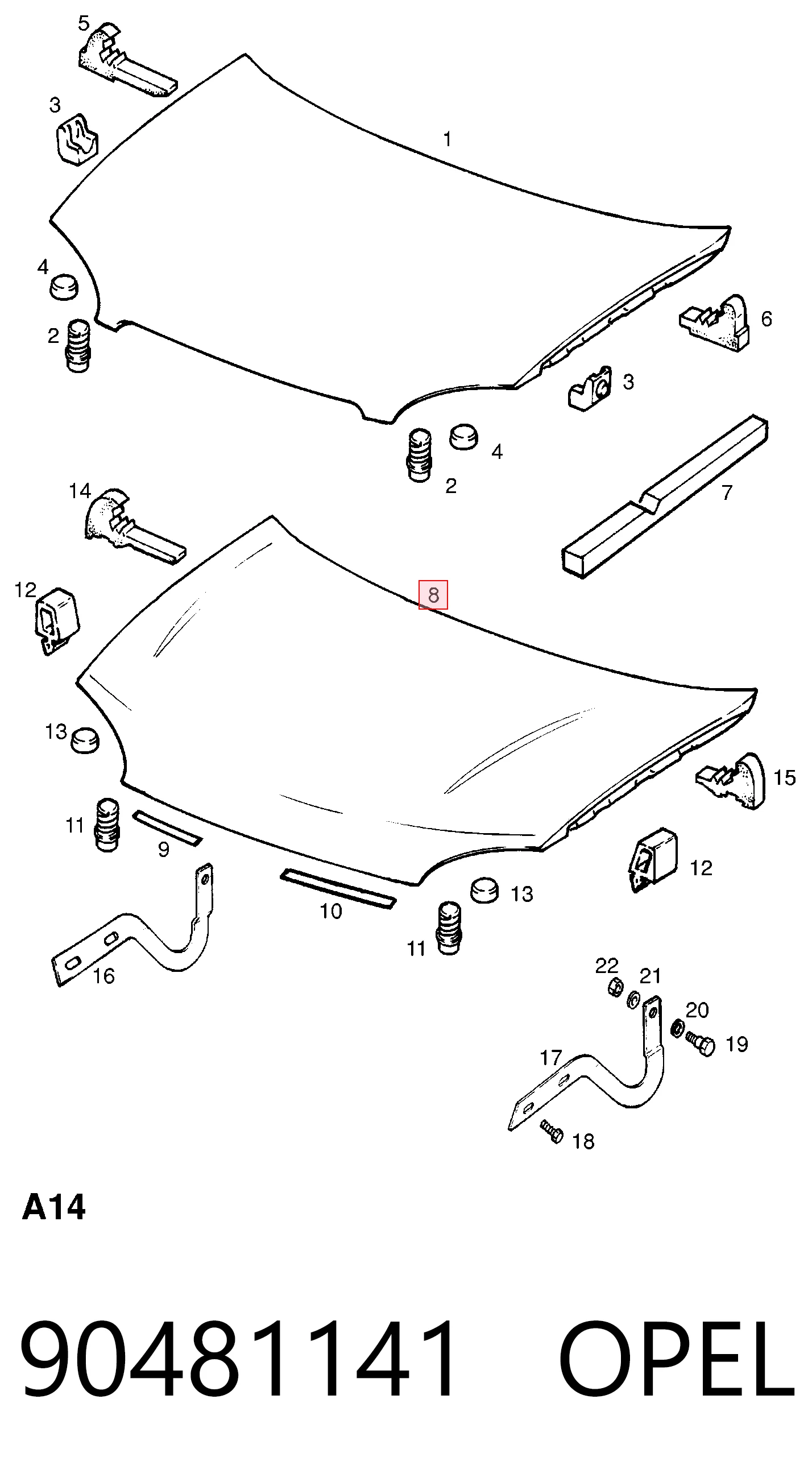 Maska silnika do Opel Tigra A S93