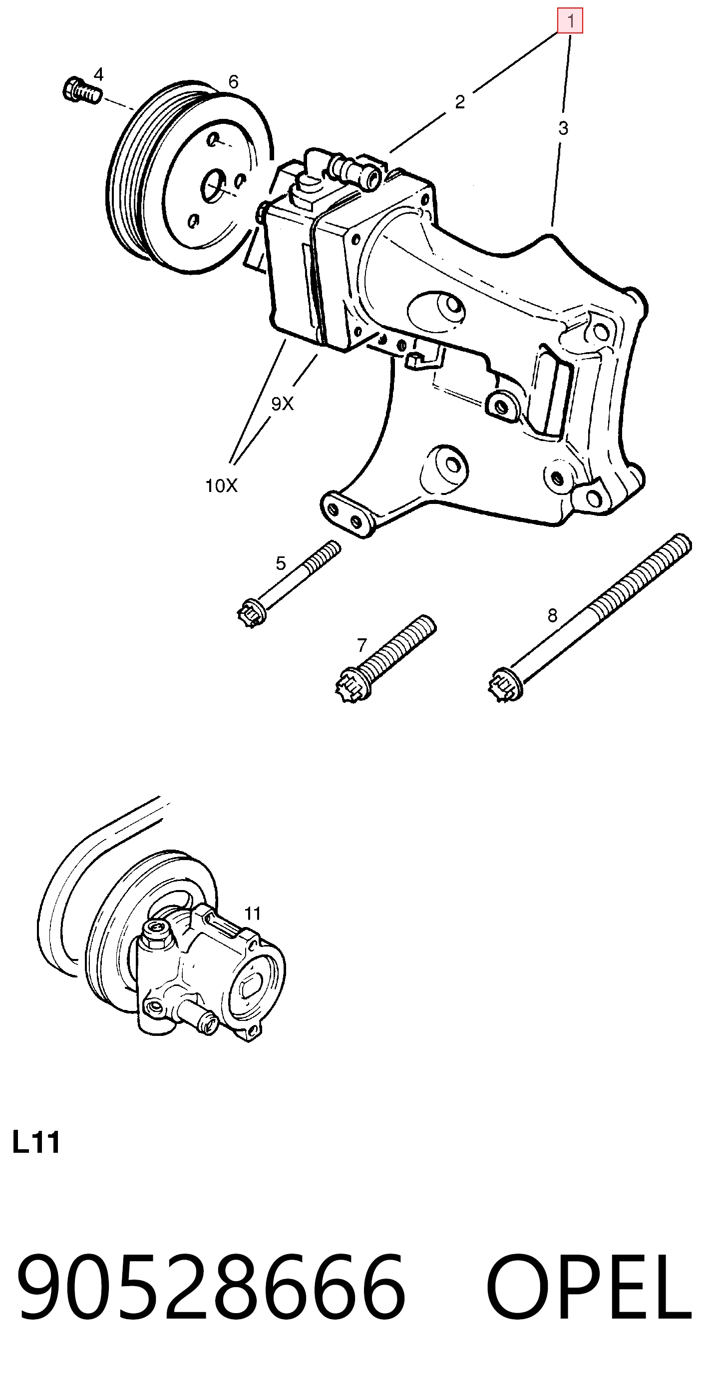Pompa wspomagania hydraulicznego kierownicy Opel Frontera B