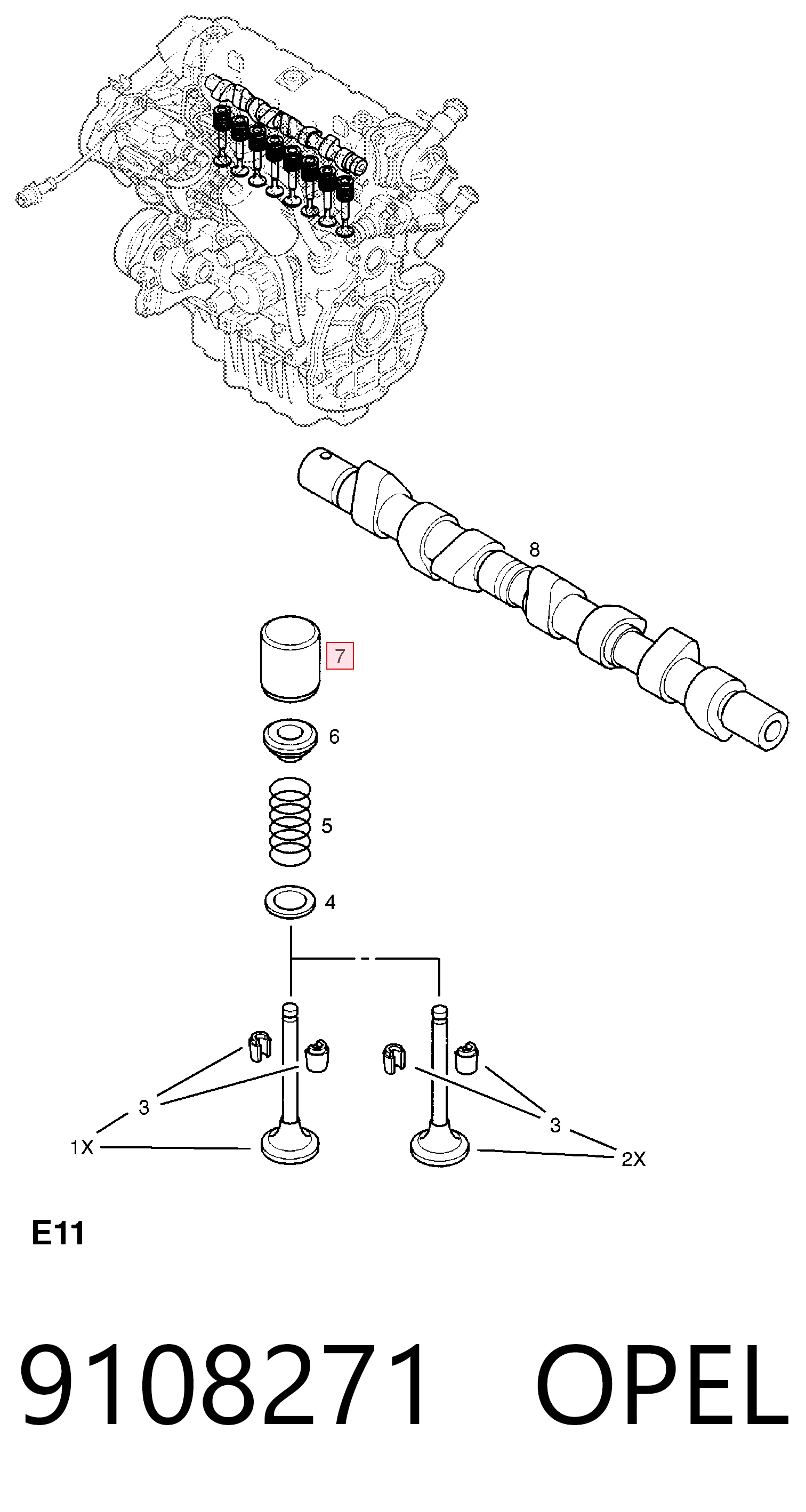 Kompensator hydrauliczny (popychacz hydrauliczny), popychacz zaworu do Suzuki Jimny FJ