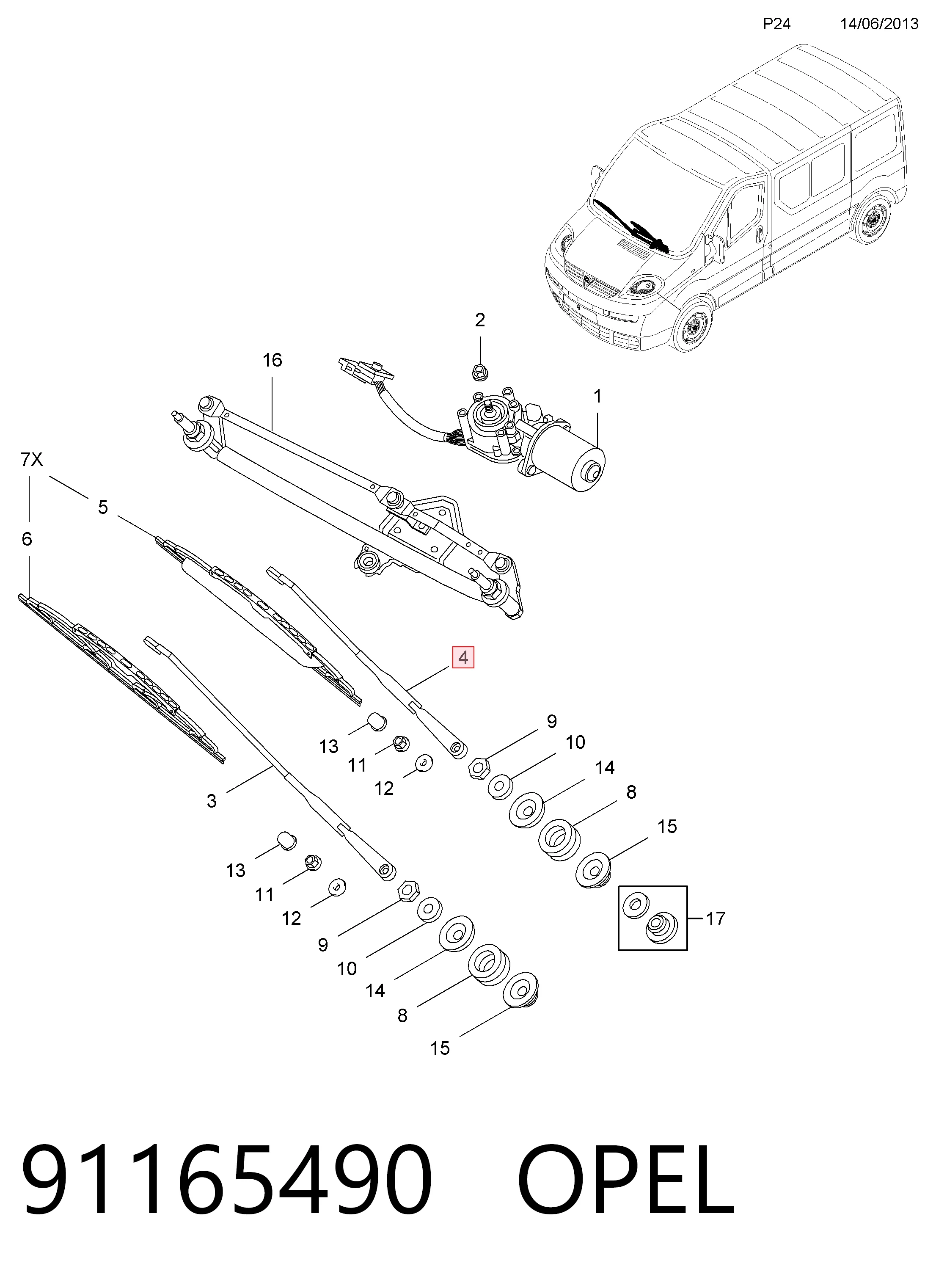 Ramię wycieraczki szyby przedniej General Motors 91160060 cena, od 37,46 USD