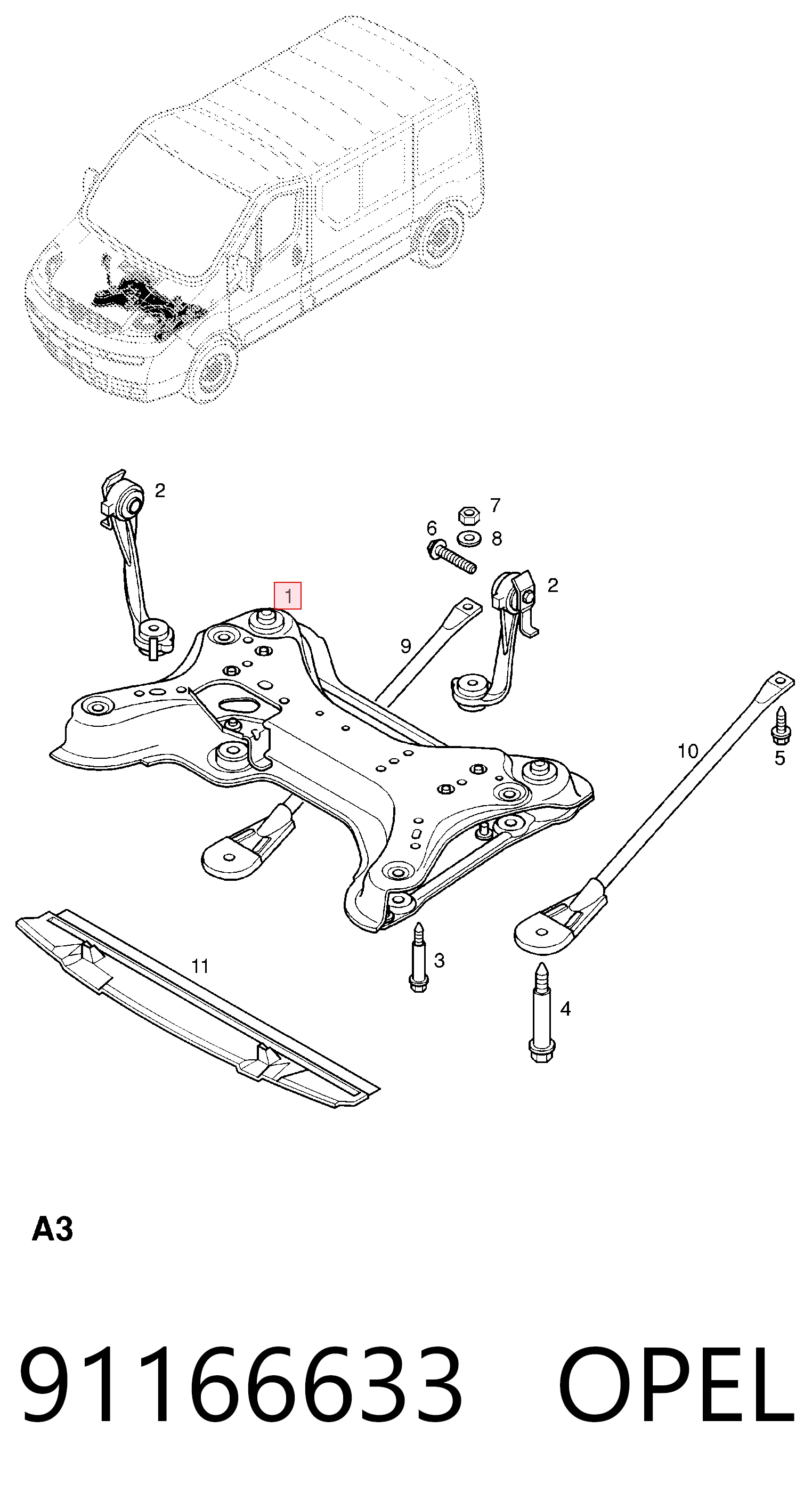Korpus osi przedniej Nissan/Infiniti 8200039866