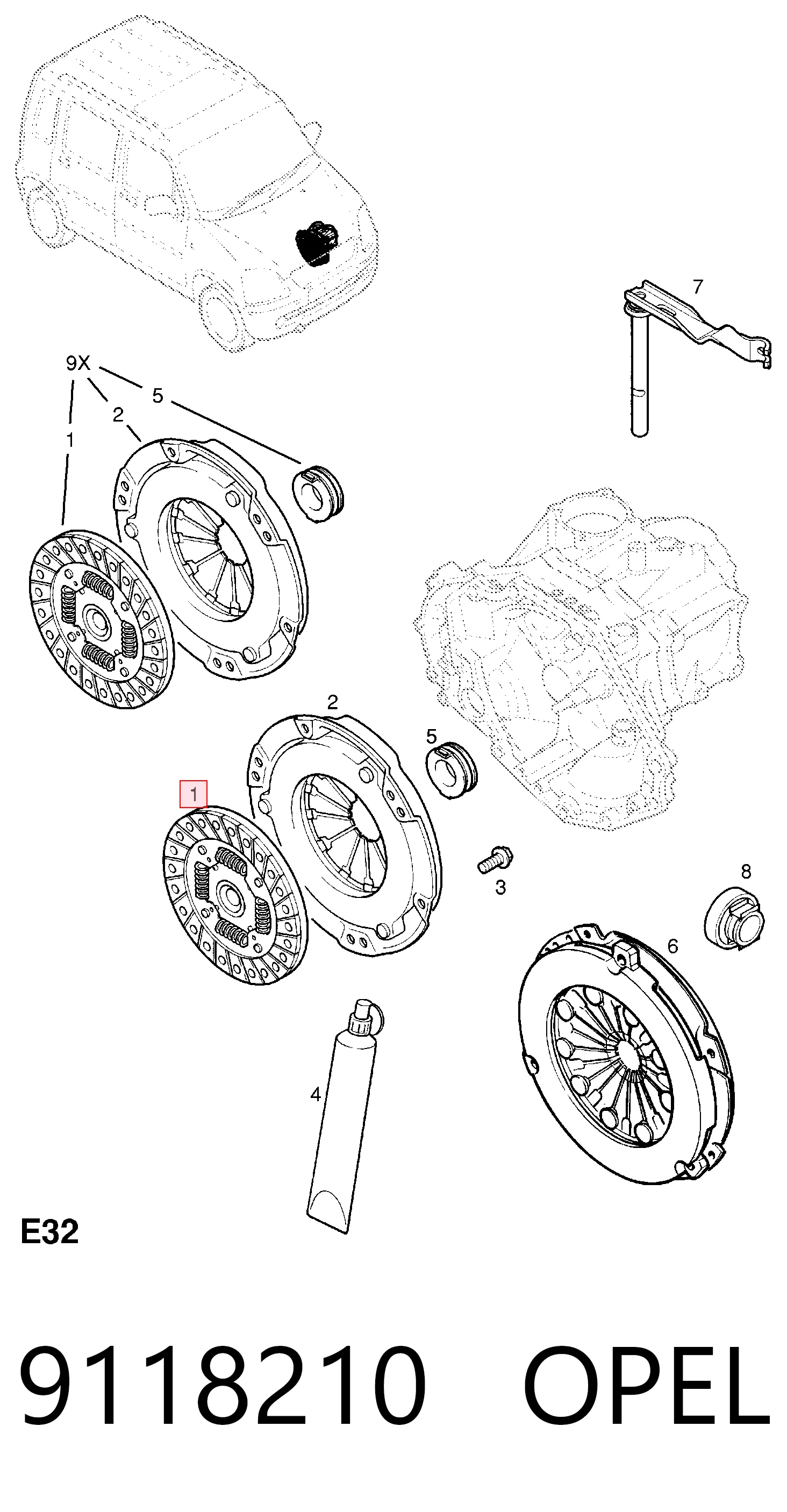 Tarcza sprzęgła General Motors 0664058