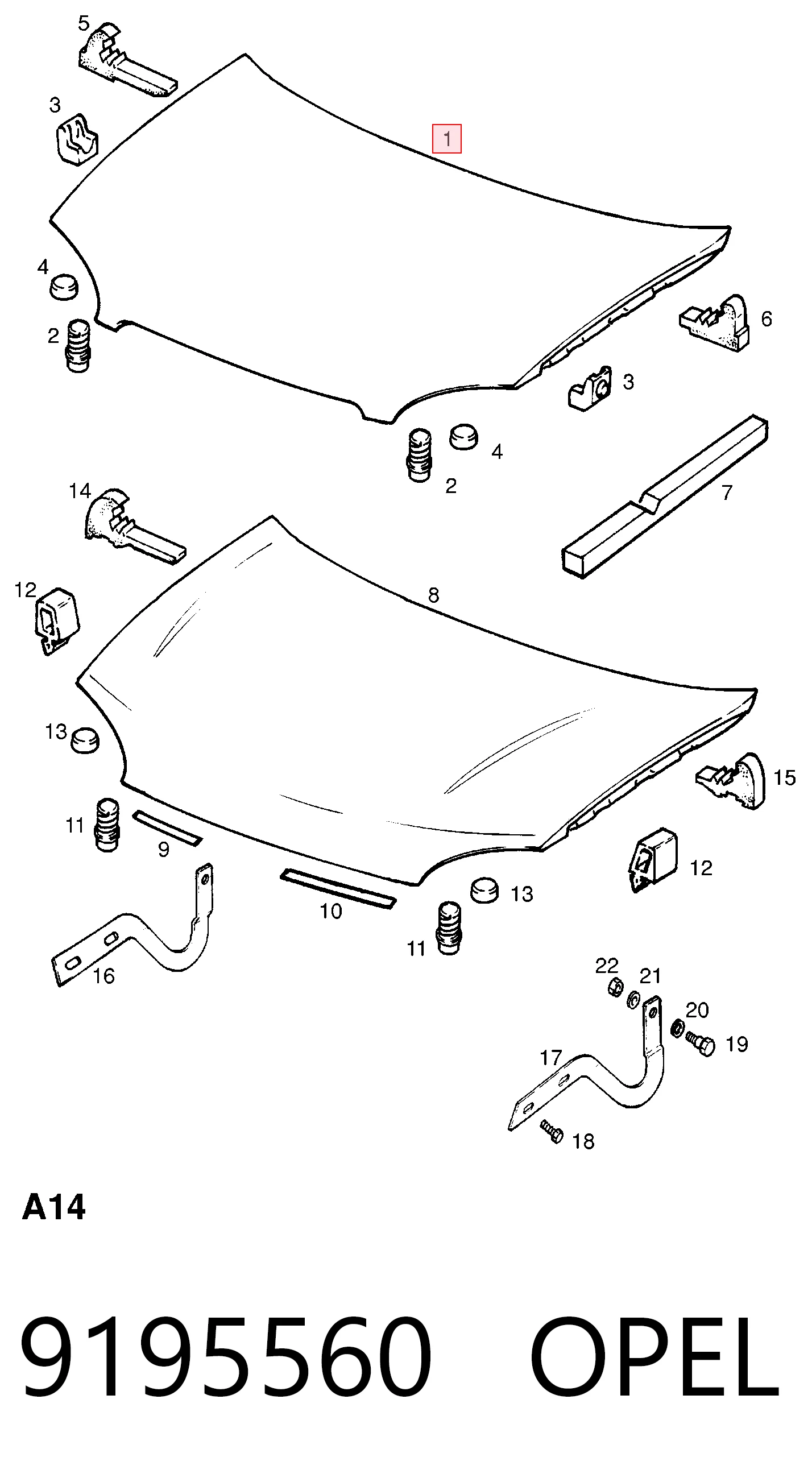 Maska silnika Opel Corsa B hatchback (S93) (1993 - 2009) cena, od 196,73 USD