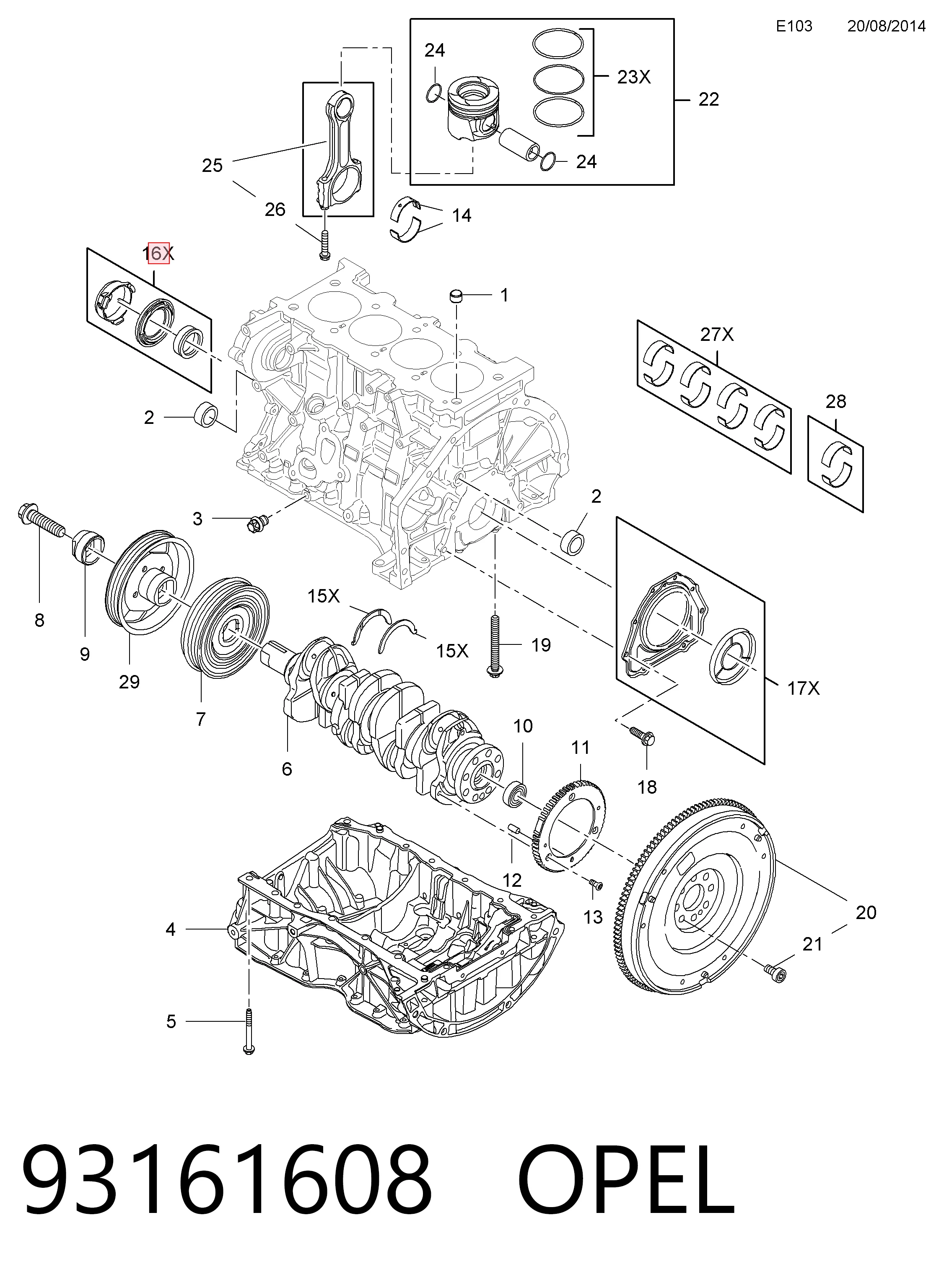 Uszczelniacz wału korbowego przedni Renault Vel Satis hatchback (BJ0) (2002 - 2009) cena, od 26,40 USD