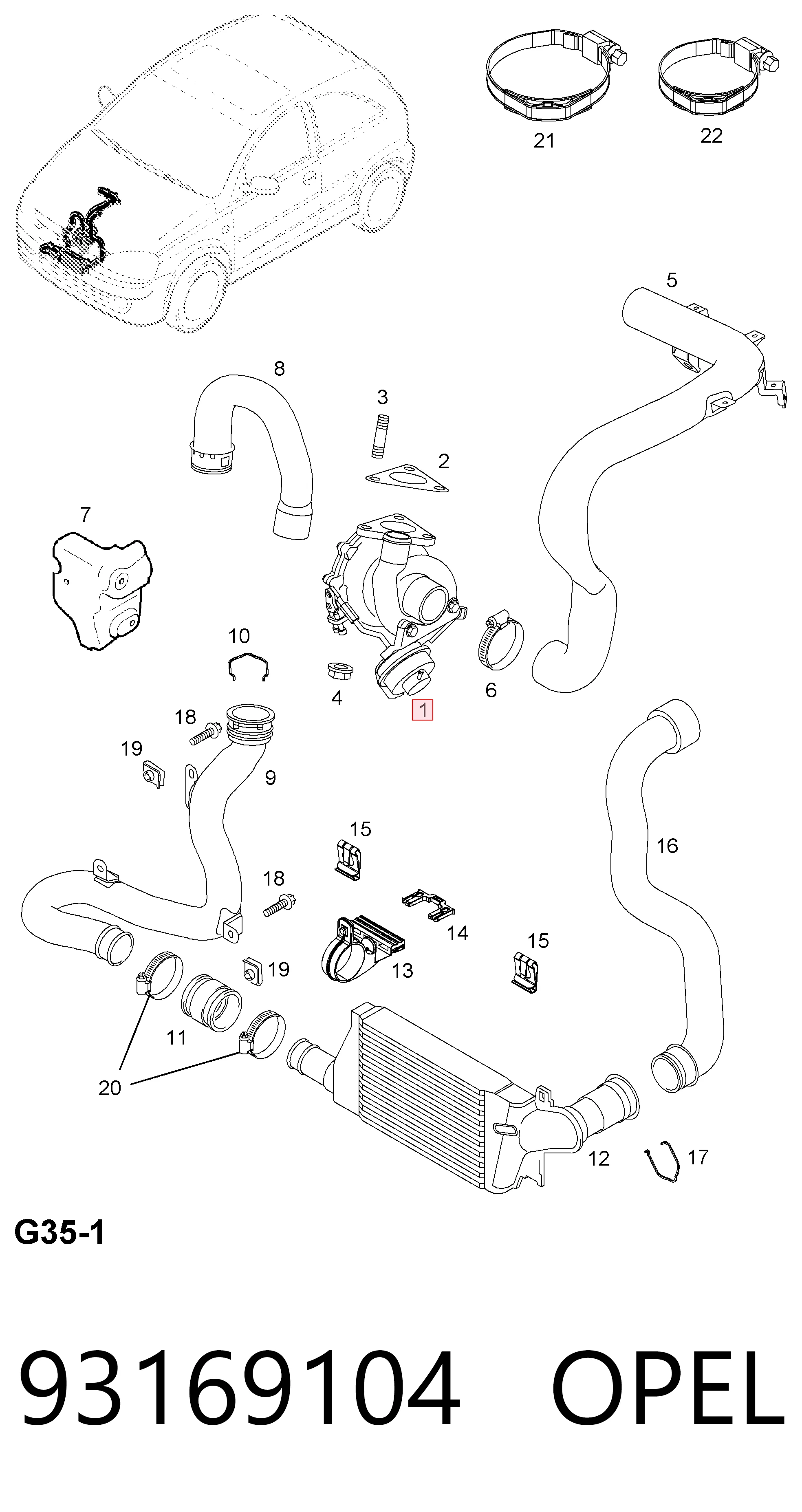 93169104 Opel Turbina