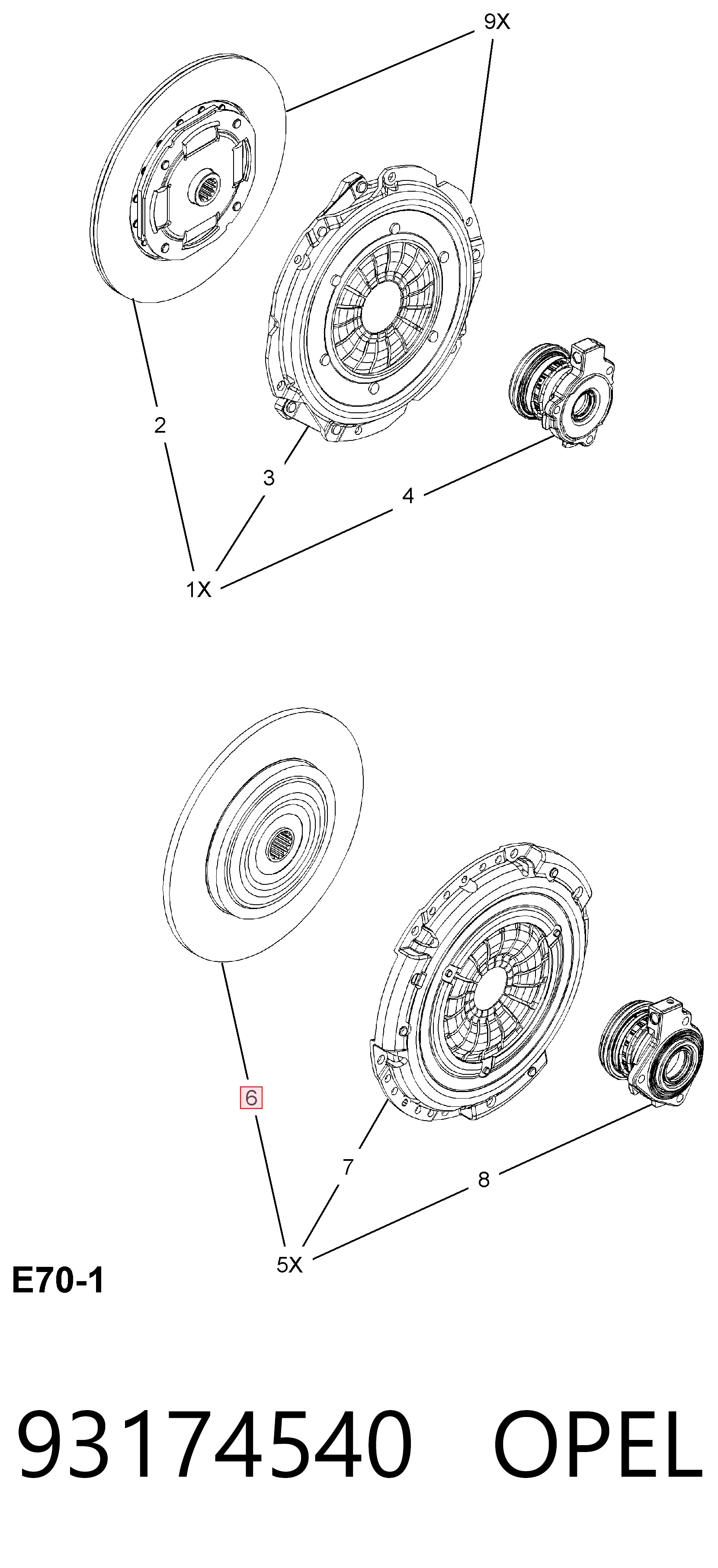 Tarcza sprzęgła General Motors 93174540 cena, od 45,58 USD
