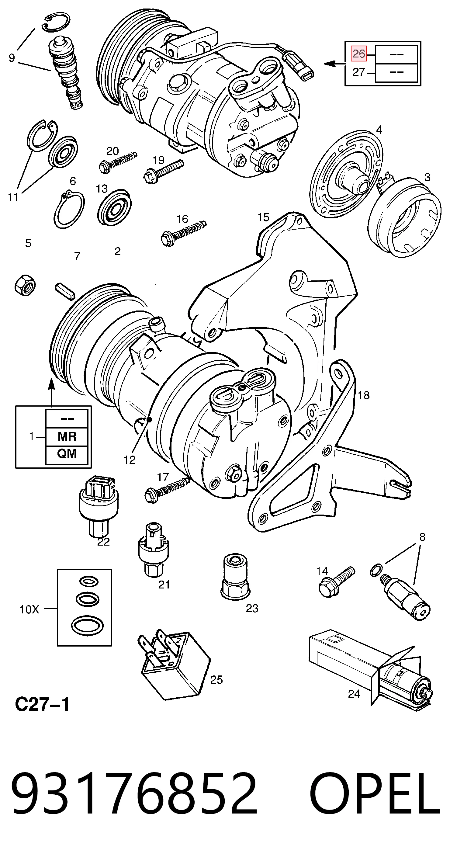 Sprężarka klimatyzacji 1854009 General Motors