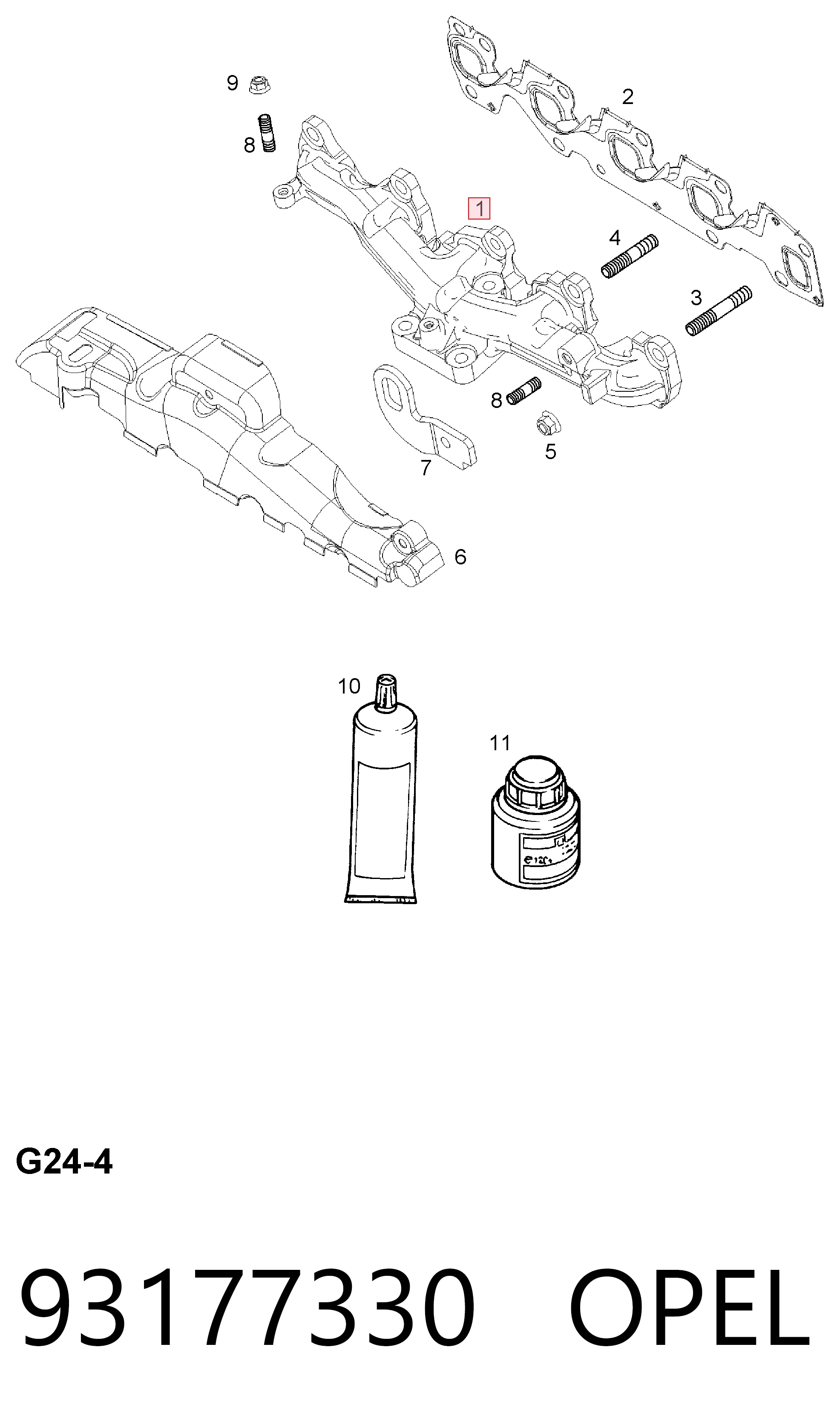 Kolektor wydechowy do Fiat Doblo 223