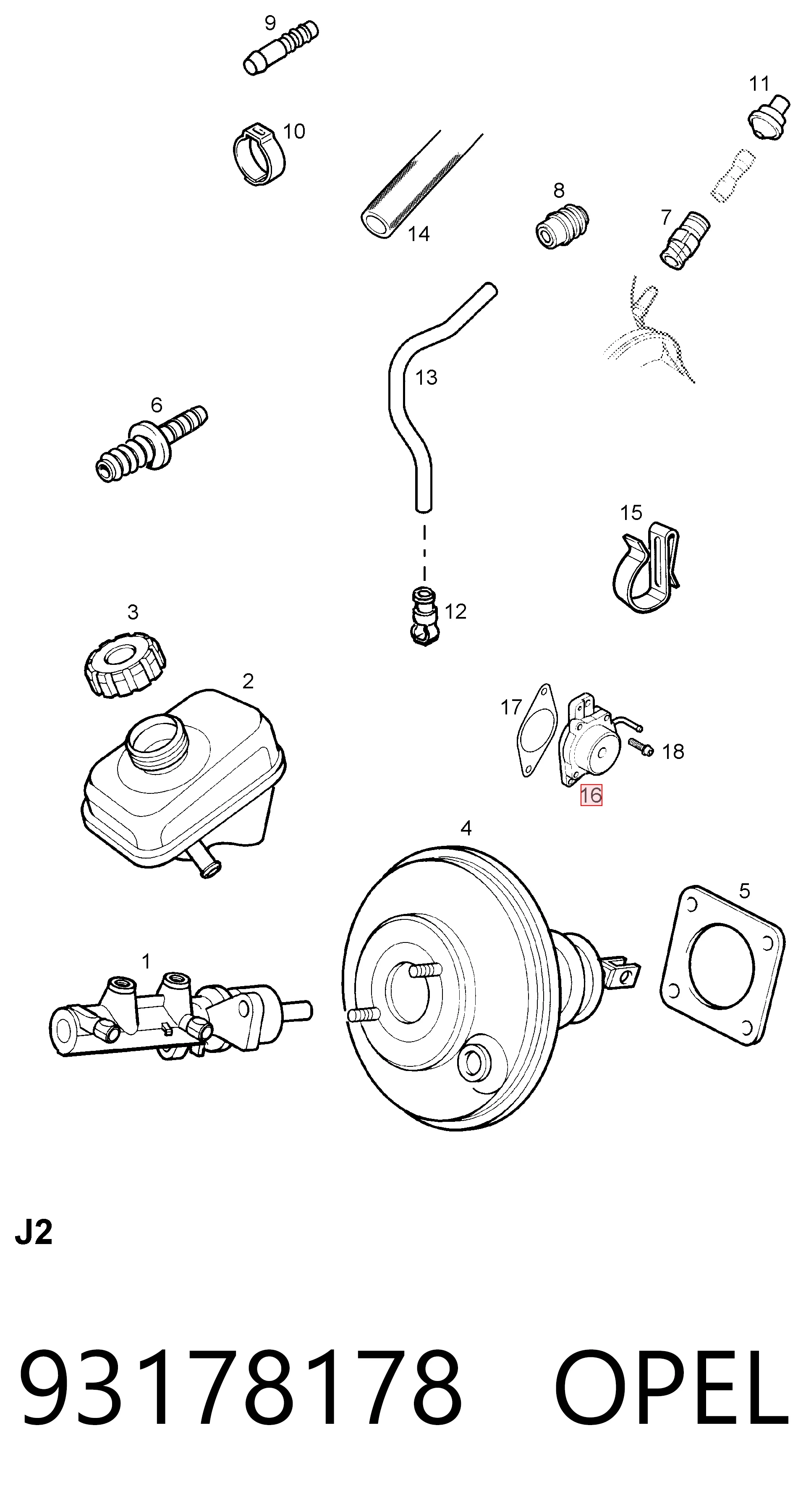 Pompa podciśnienia do Opel Agila A H00