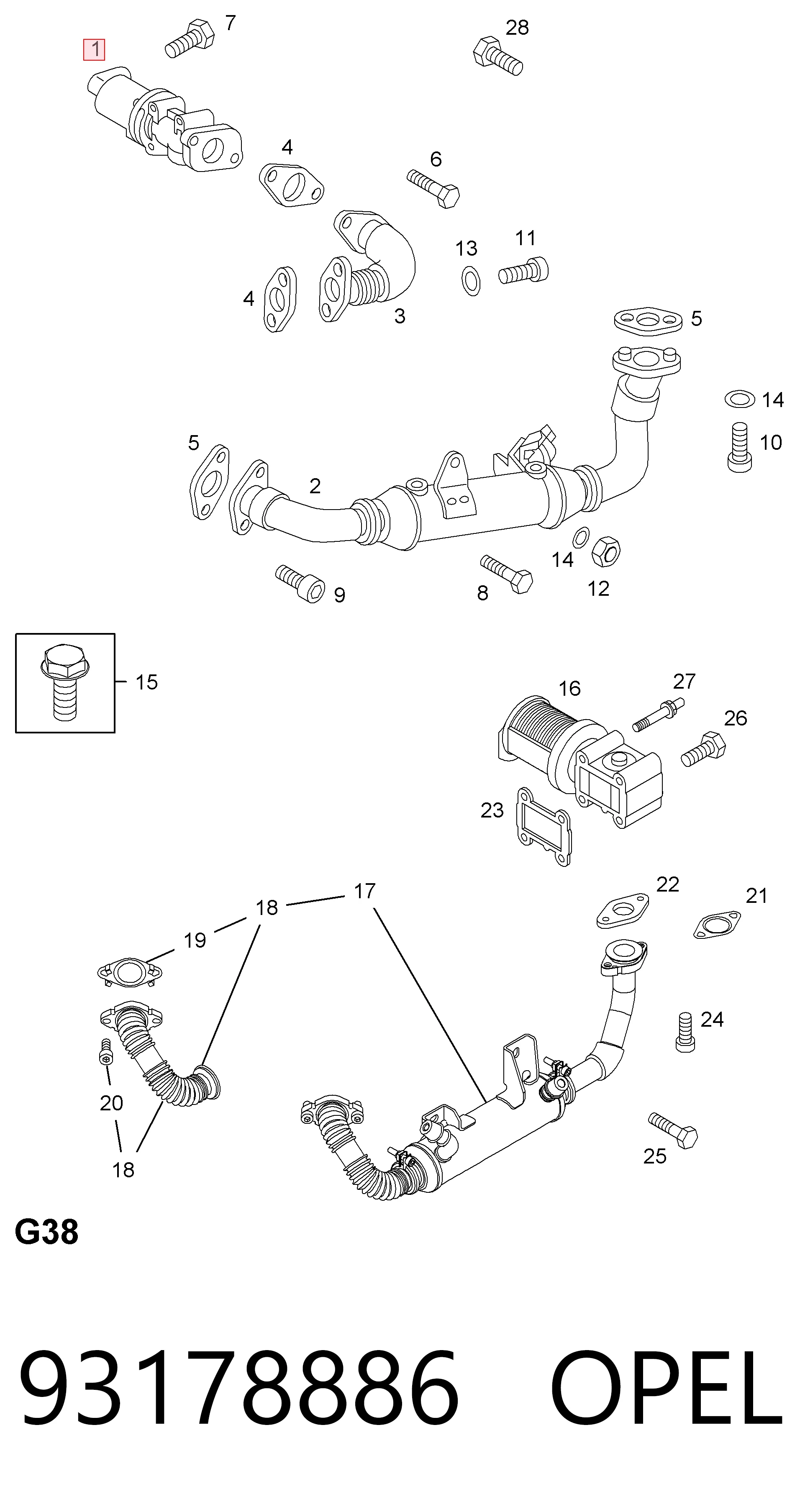 93178886 Opel Zawór recyrkulacji spalin EGR