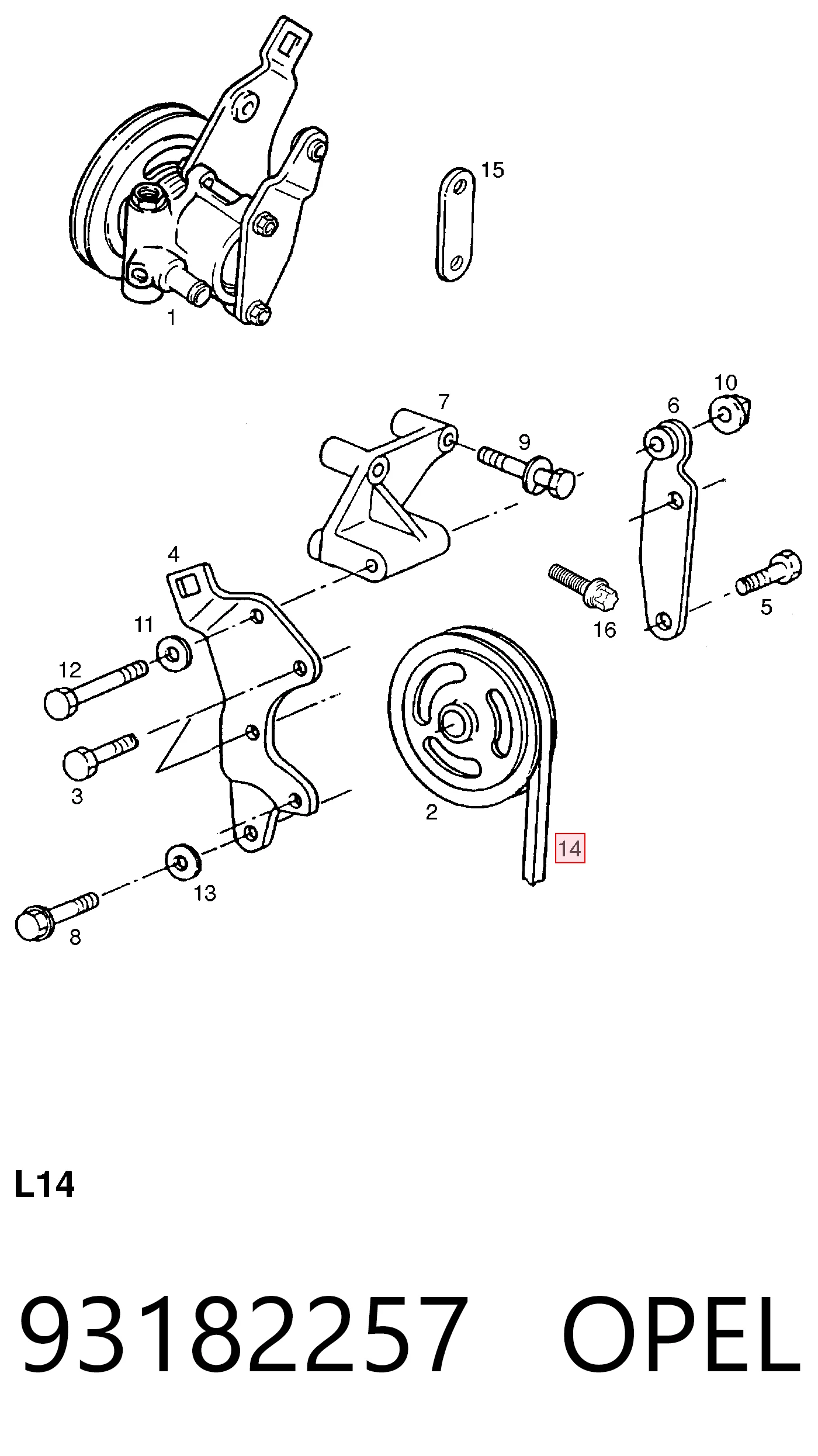 Pas napędowy mechanizmów 7671401 Fiat/Alfa/Lancia