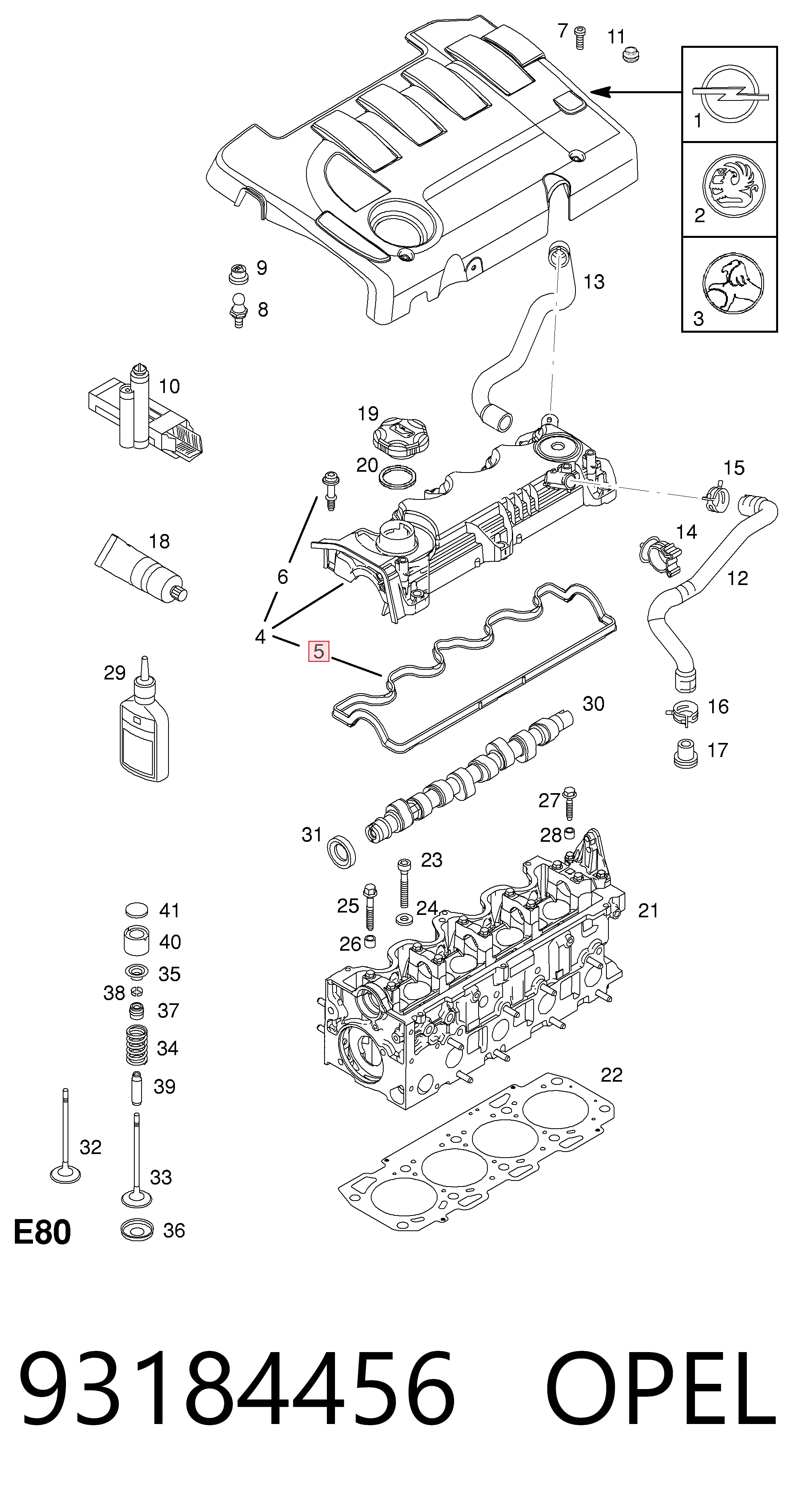 Uszczelka pokrywy zaworowej silnika General Motors 93184456 cena, od 19,00 USD