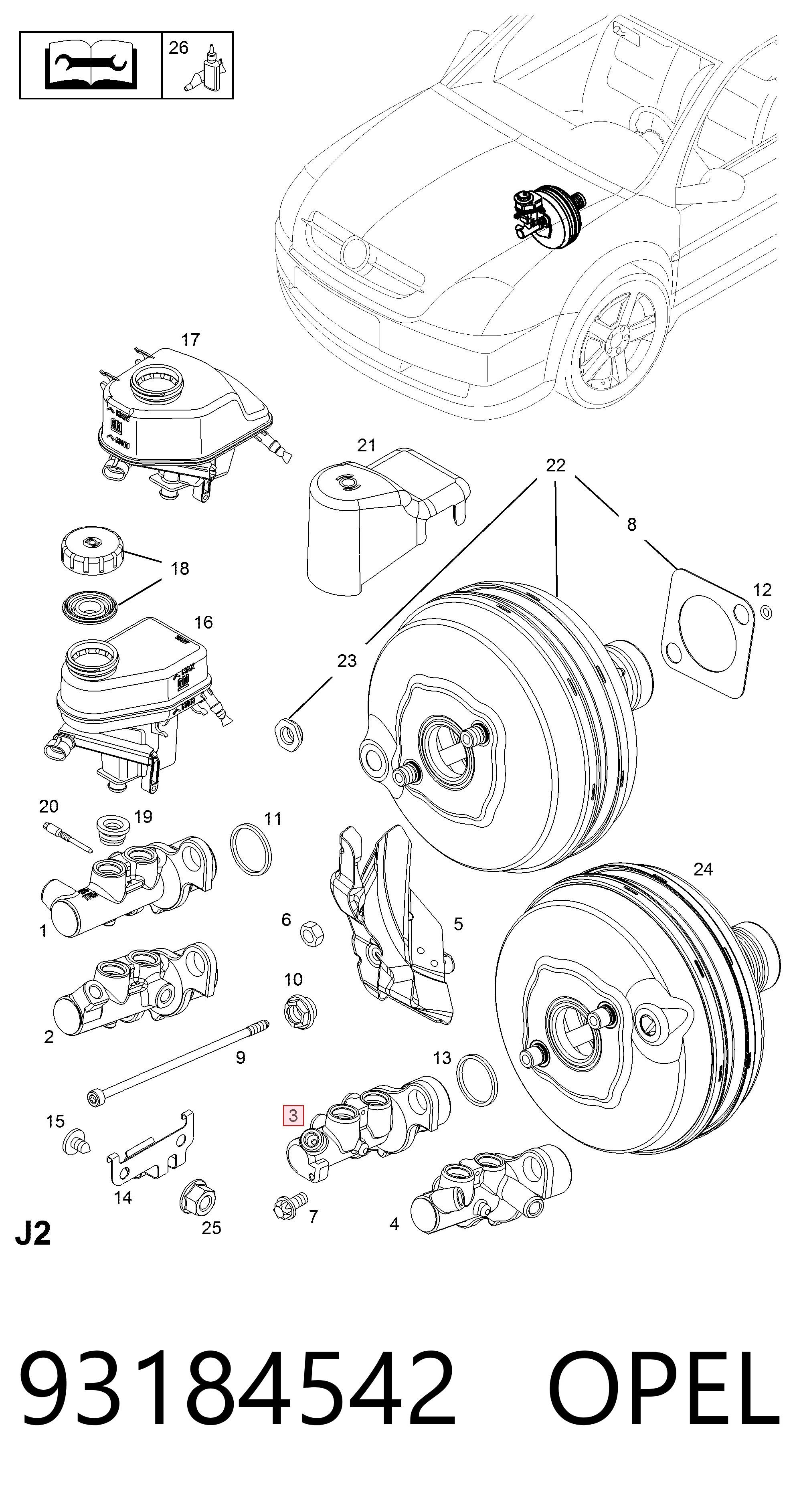 Główny cylinder hamulców do Opel Ascona C 84, 89