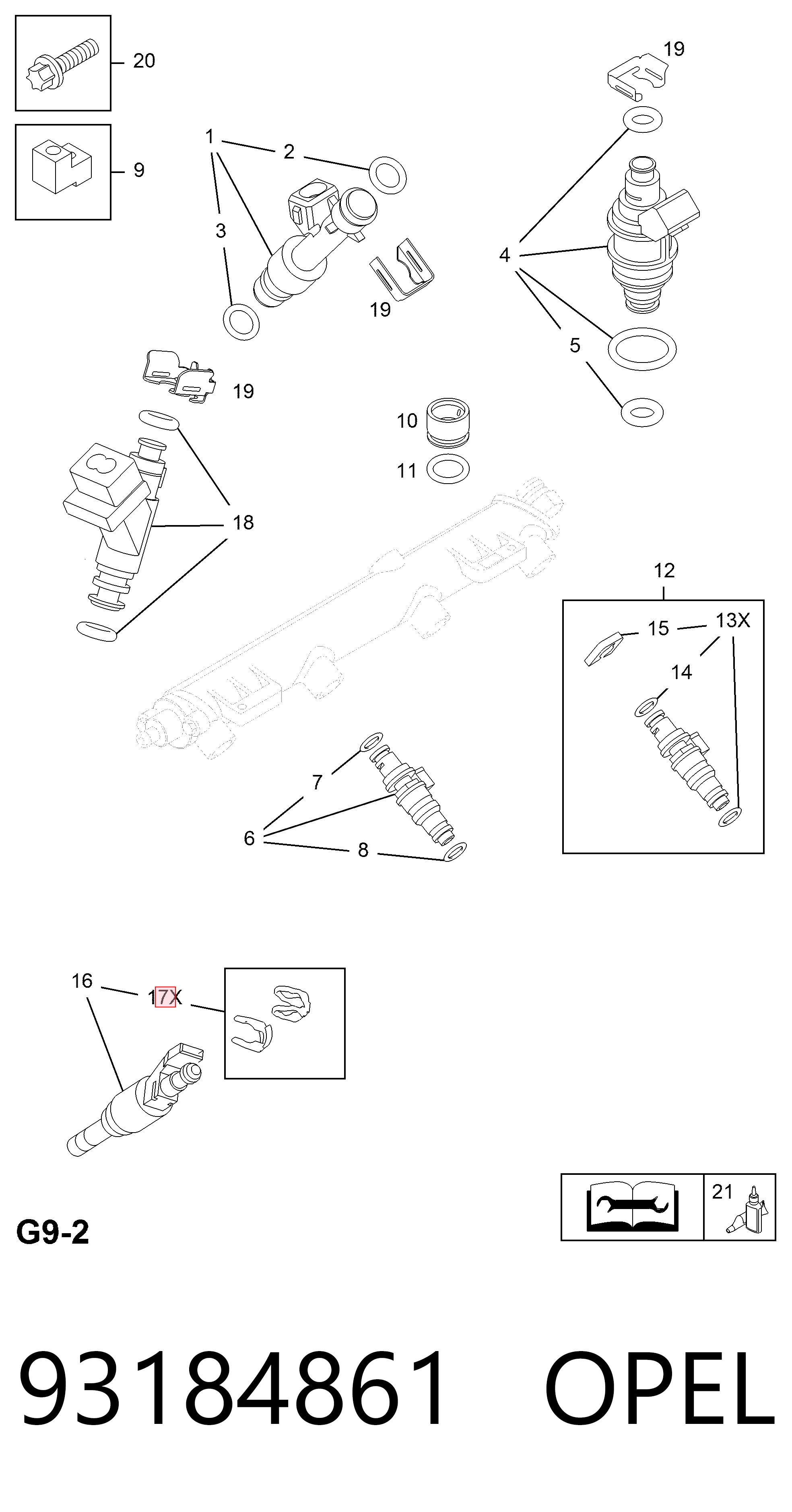 Zestaw naprawczy wtryskiwacza Opel Zafira B minivan (A05) (2005 - 2011) cena, od 27,99 USD