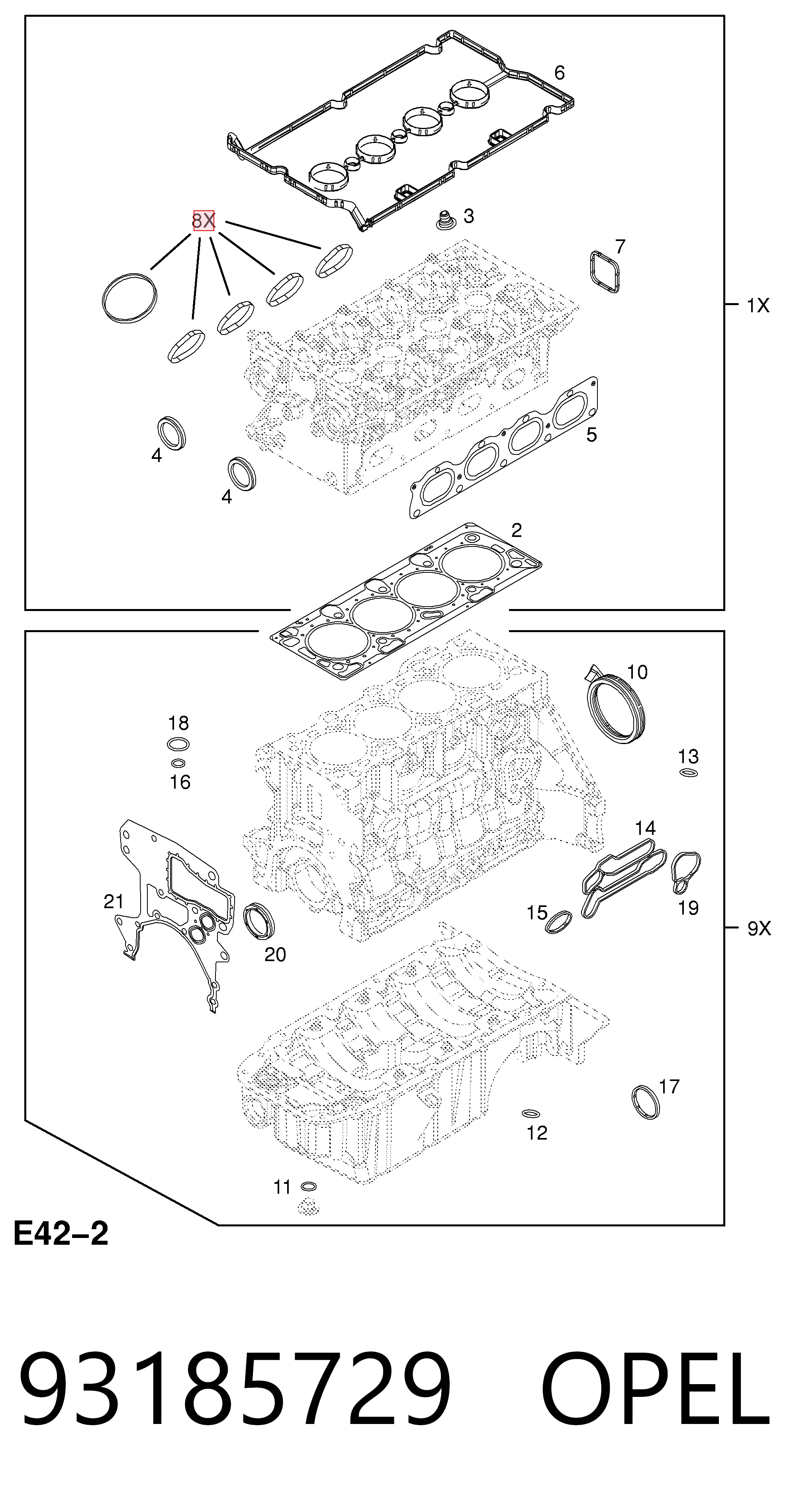 Uszczelka kolektora ssącego do Chevrolet Orlando  J309