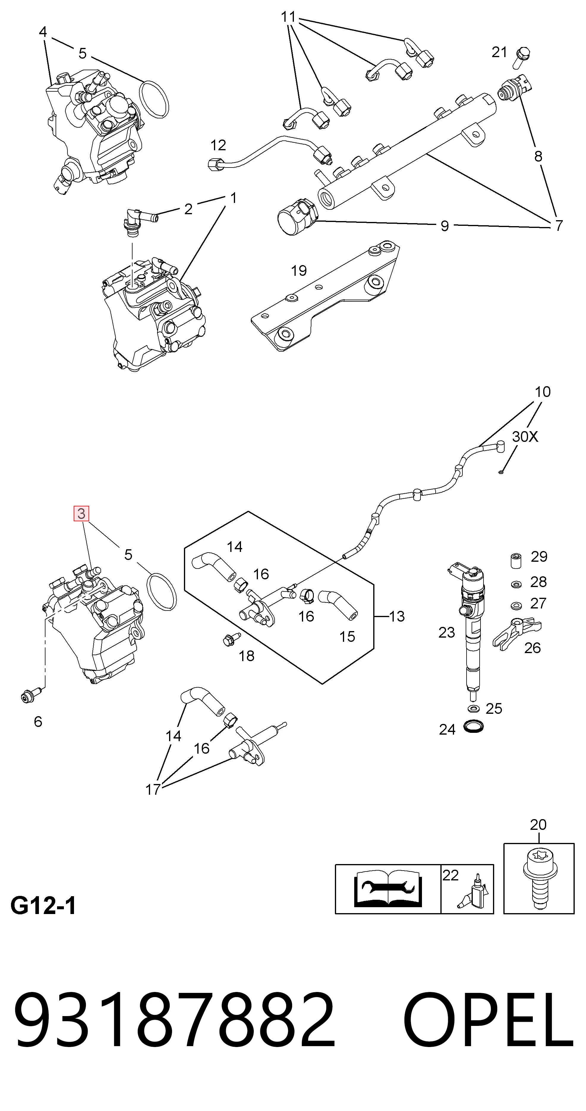 Pompa wtryskowa wysokiego ciśnienia 93187882 General Motors