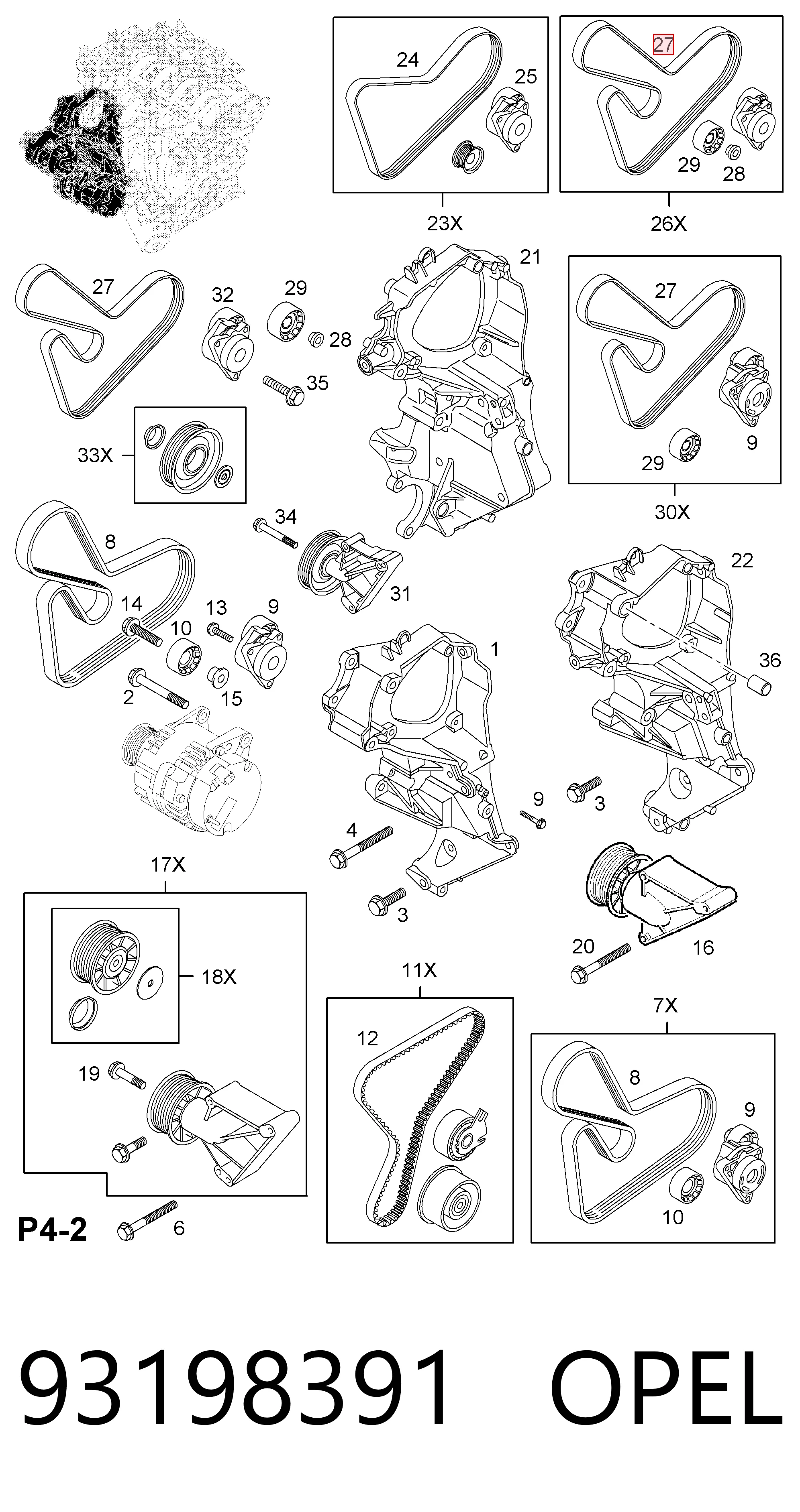 Do koszyka 56992R40A02 Honda Pas napędowy mechanizmów