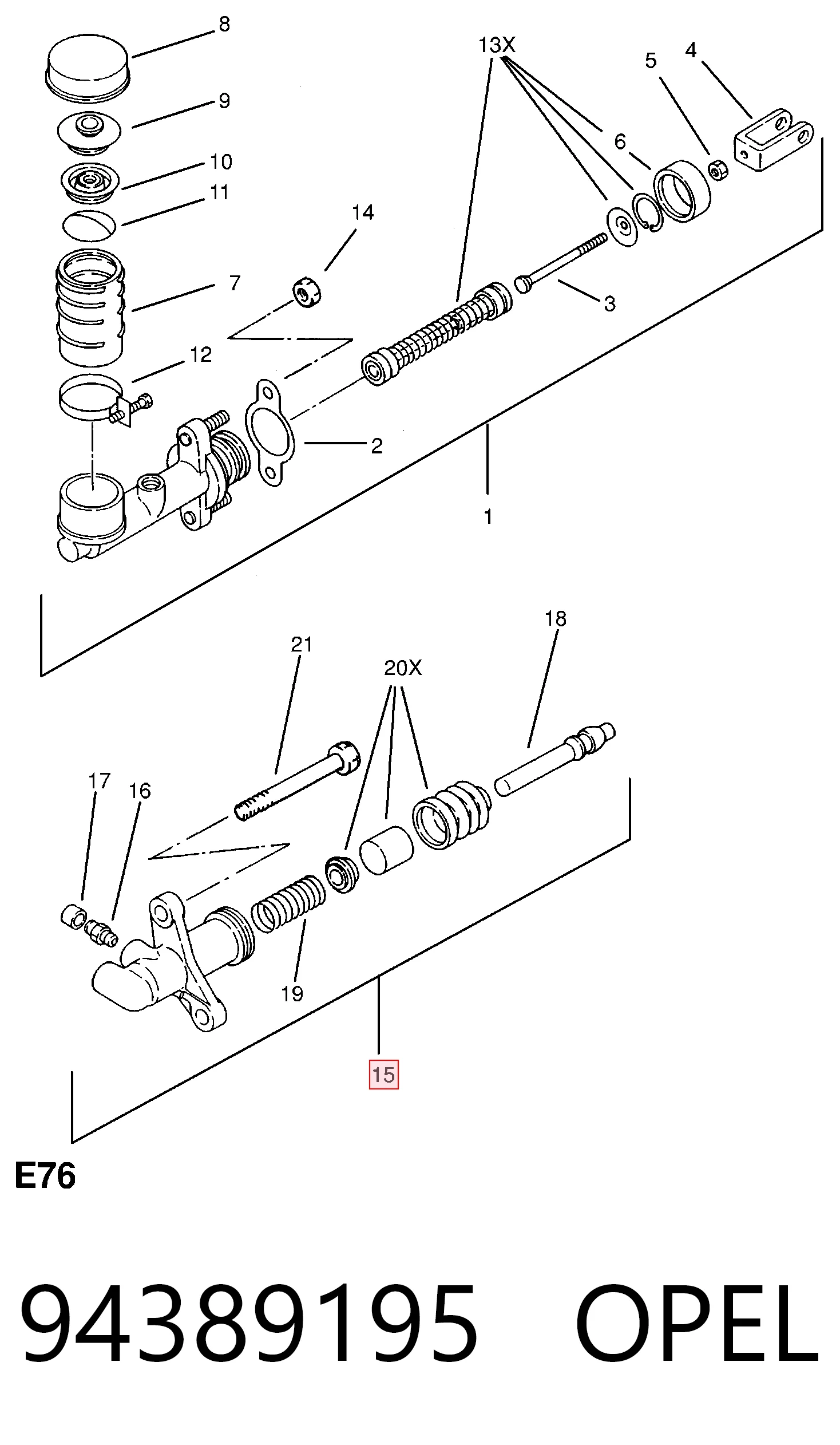Cylinder roboczy sprzęgła Opel Monterey A SUV (UBS) (1991 - 1998) cena, od 17,34 USD