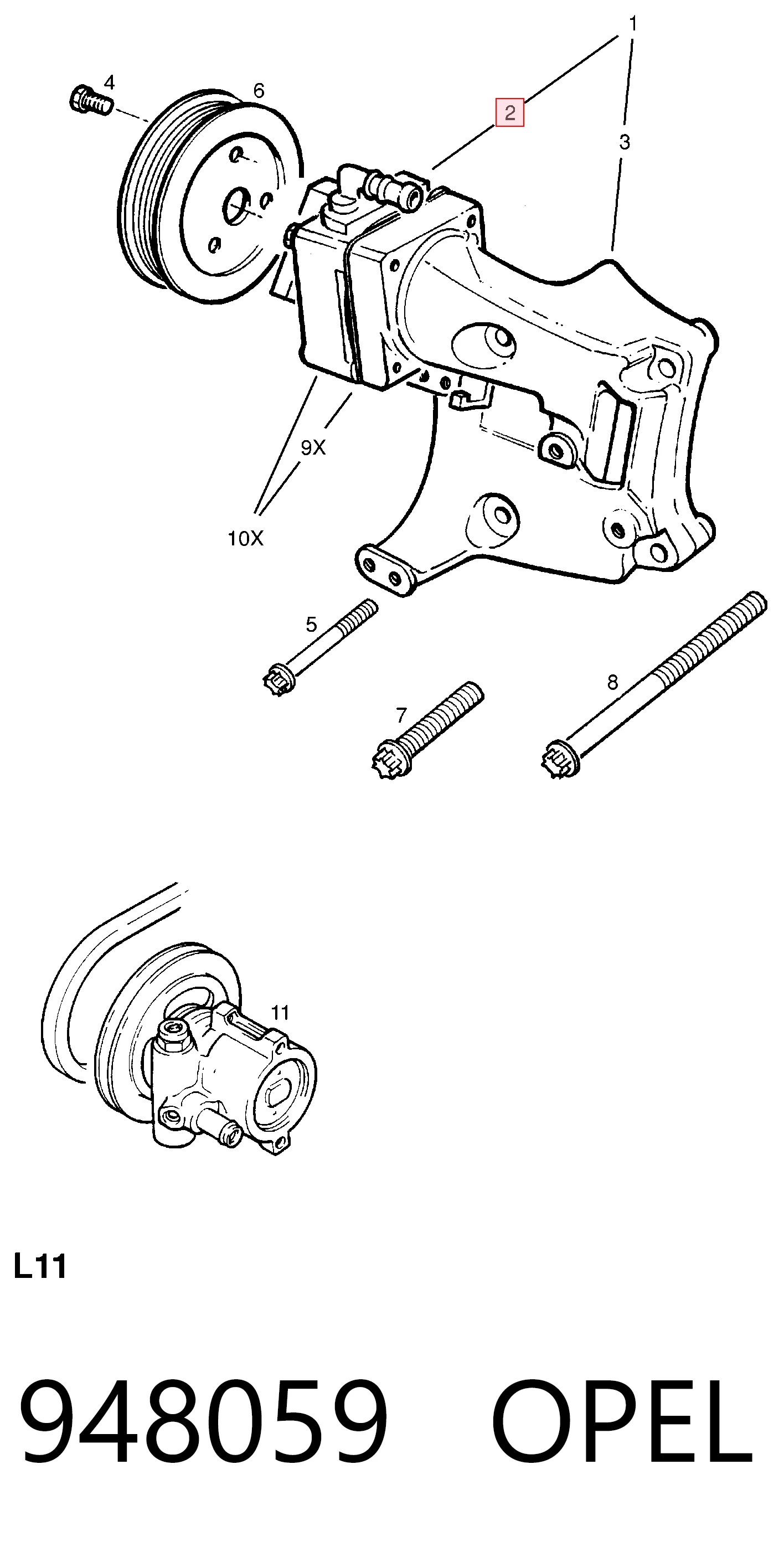 Pompa wspomagania hydraulicznego kierownicy do Opel Frontera B 6B