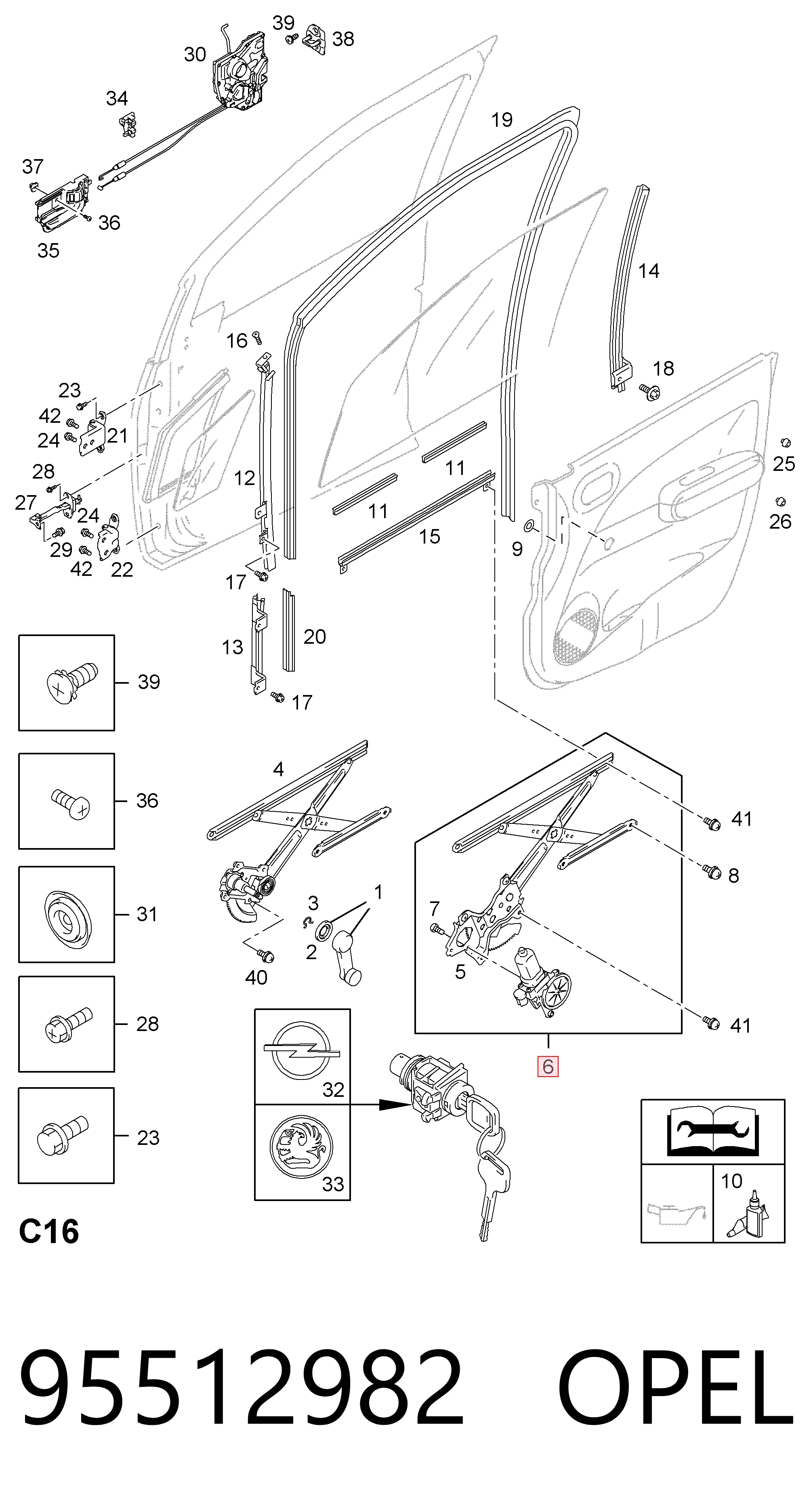 Do koszyka Mechanizm podnoszenia szyby drzwi przednich lewych Suzuki SX4  GY
