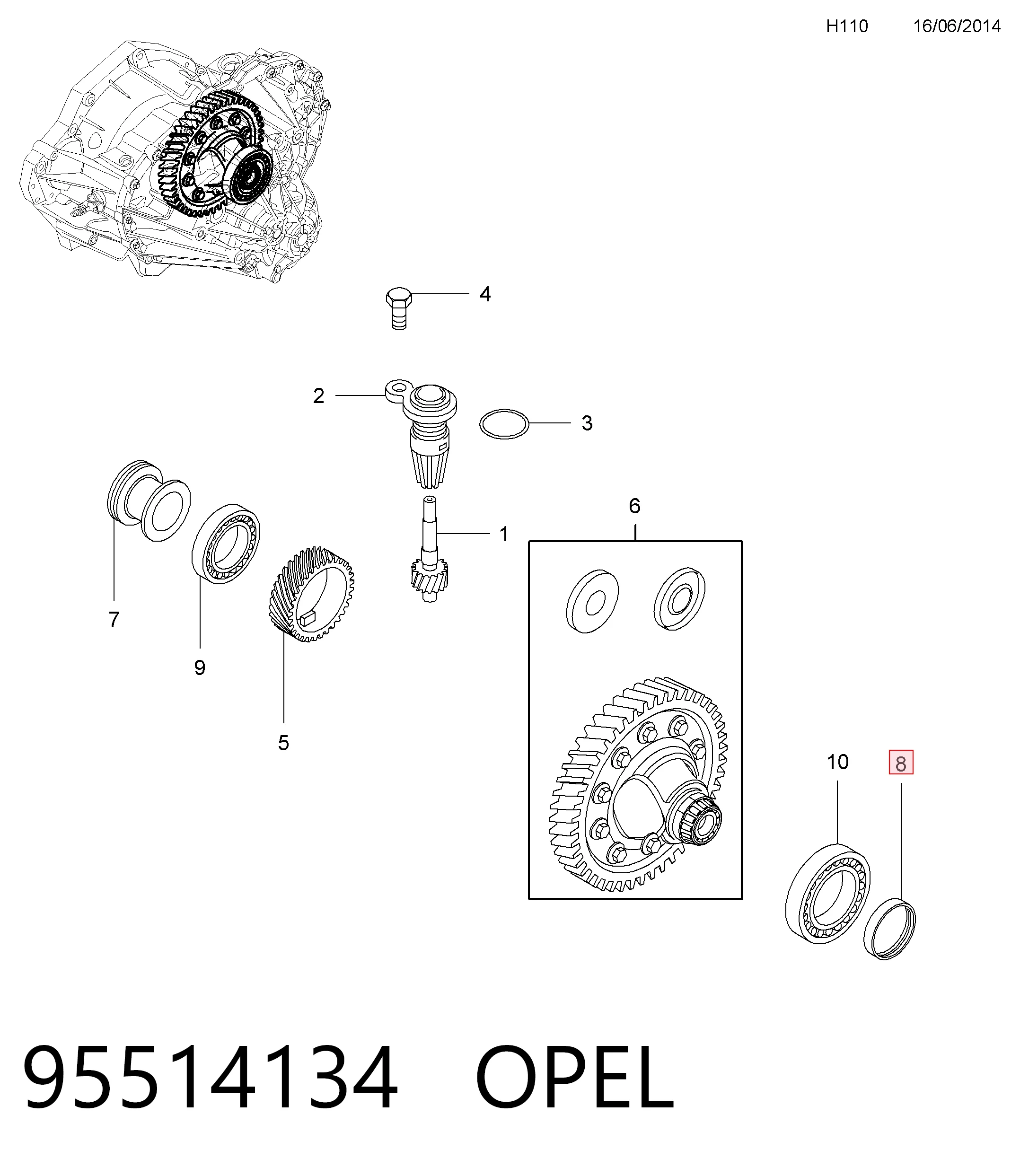 Do koszyka 95514134 Peugeot/Citroen Uszczelniacz półosi lewej mostu przedniego