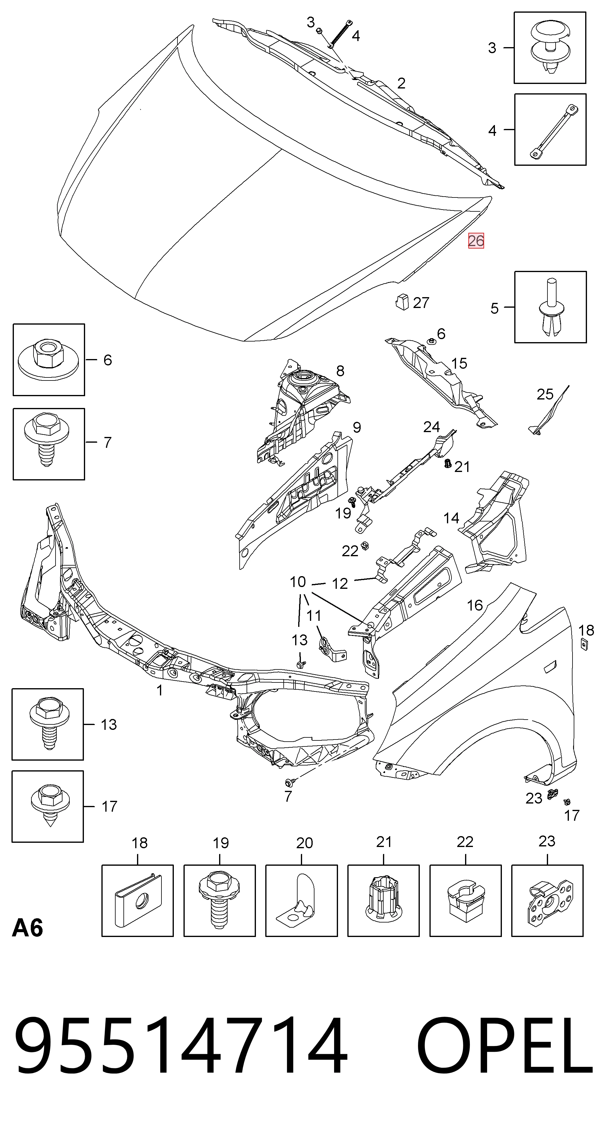  Maska silnika Opel Corsa 