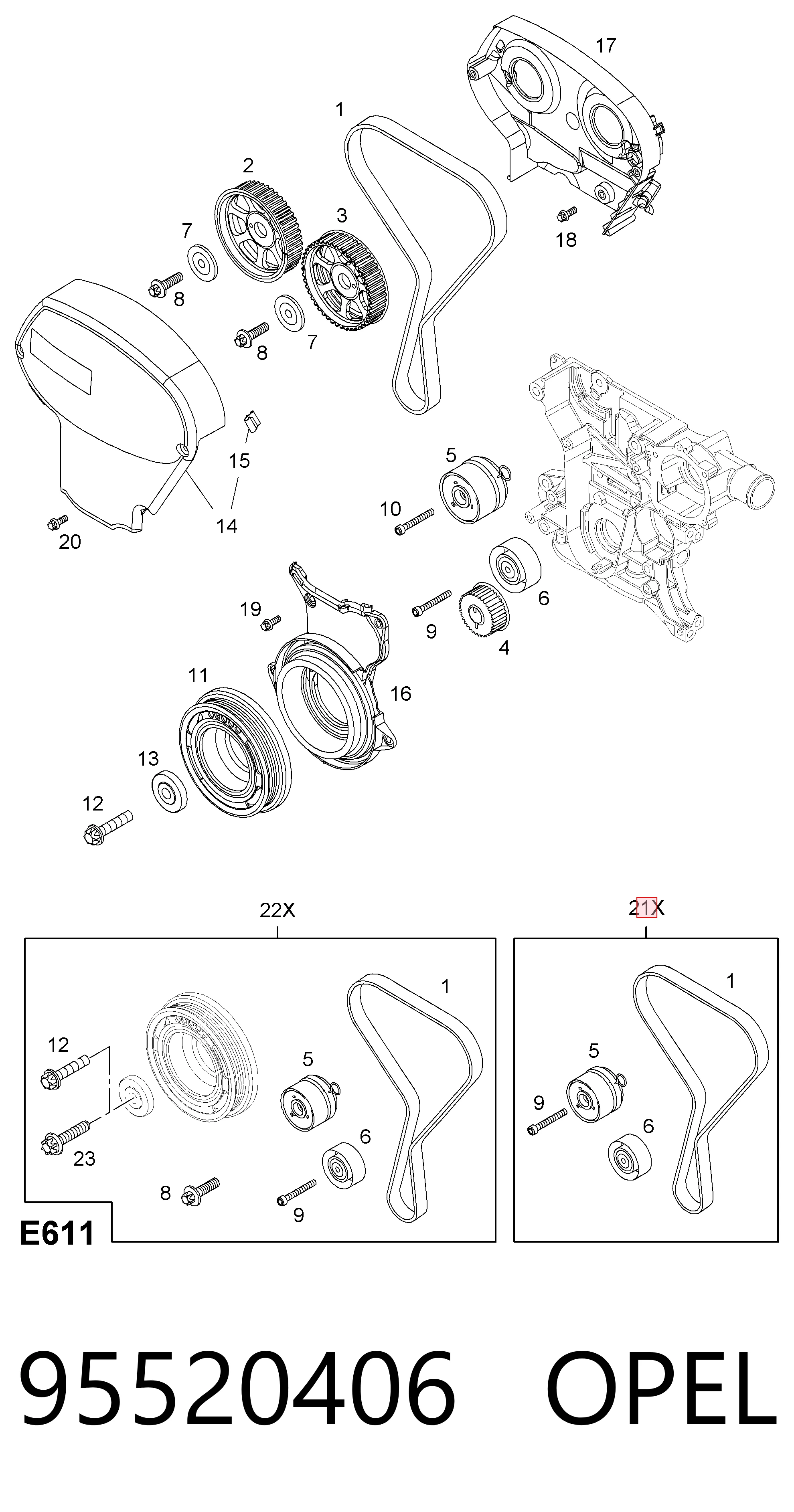 Pasek rozrządu, zestaw General Motors 95520406 cena, od 66,43 USD