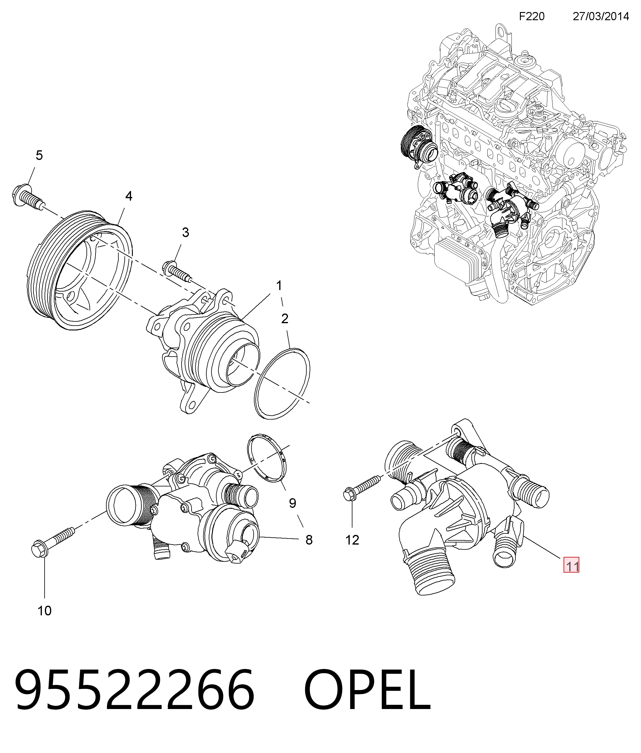 Termostat Renault Scenic GRAND IV minivan (R9) (2016 - 2023) cena, od 56,58 USD
