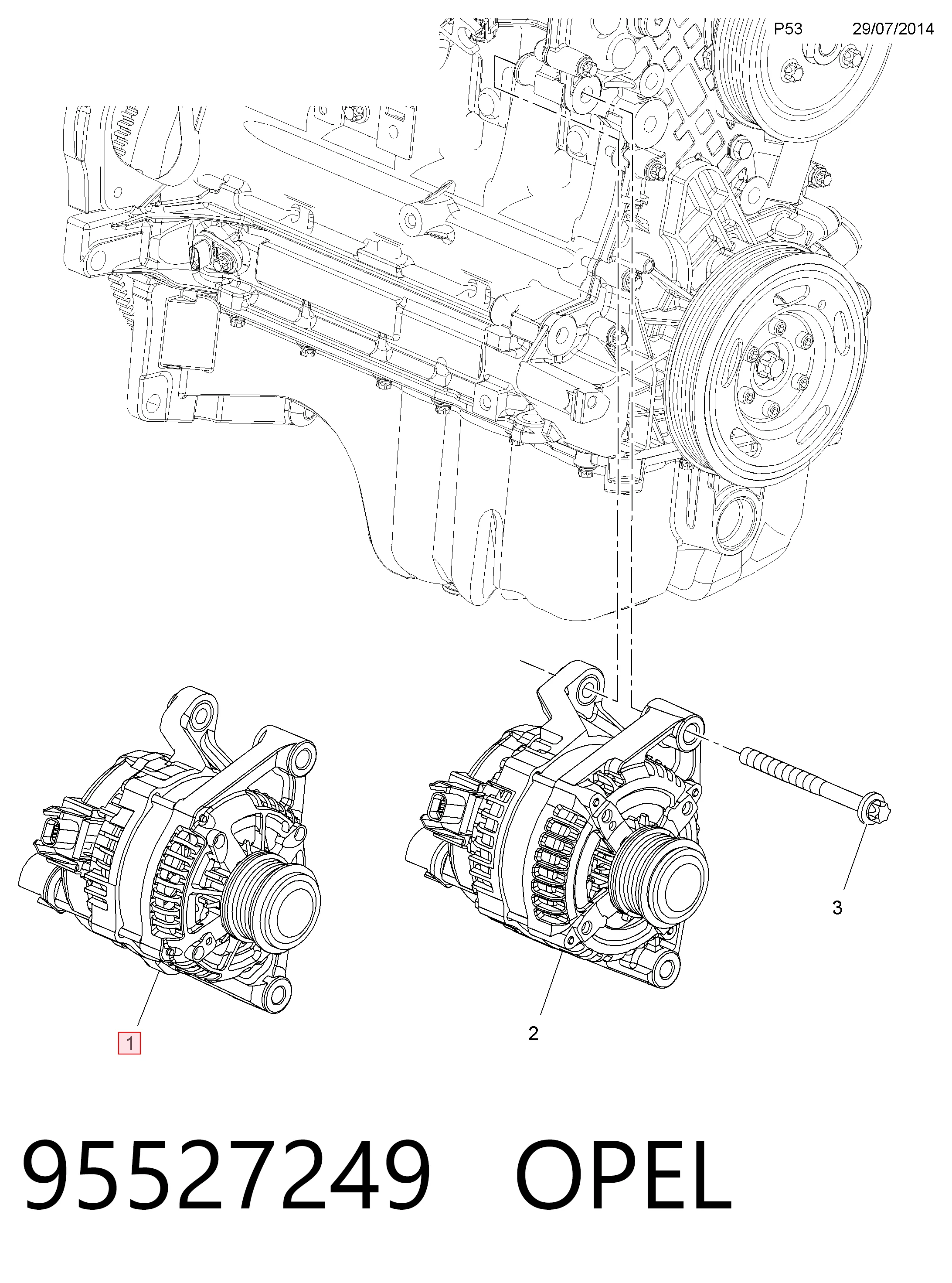 Alternator Opel Corsa E