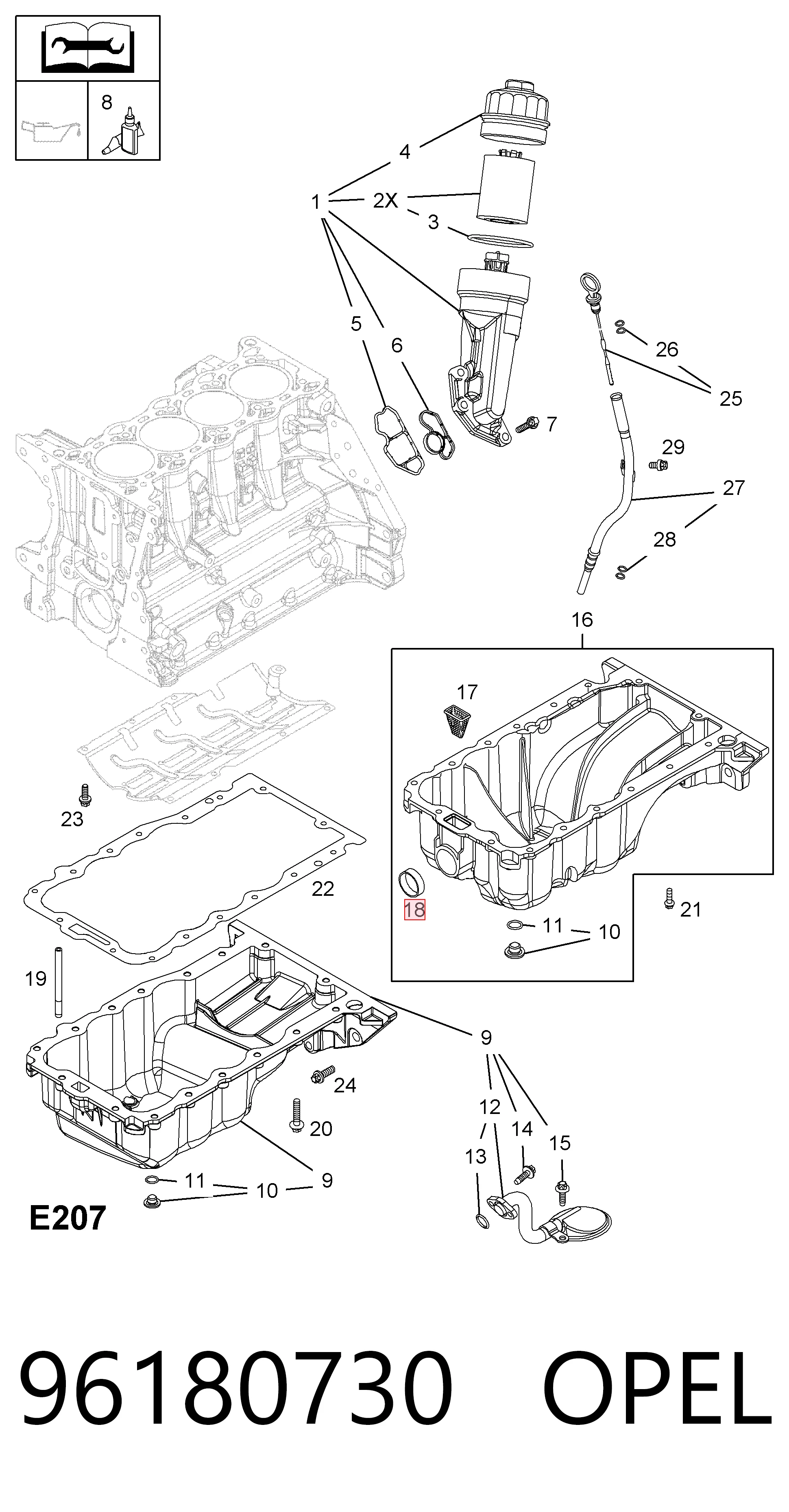  Zaślepka głowicy cylindrów/bloku cylindrów Chevrolet Aveo 3