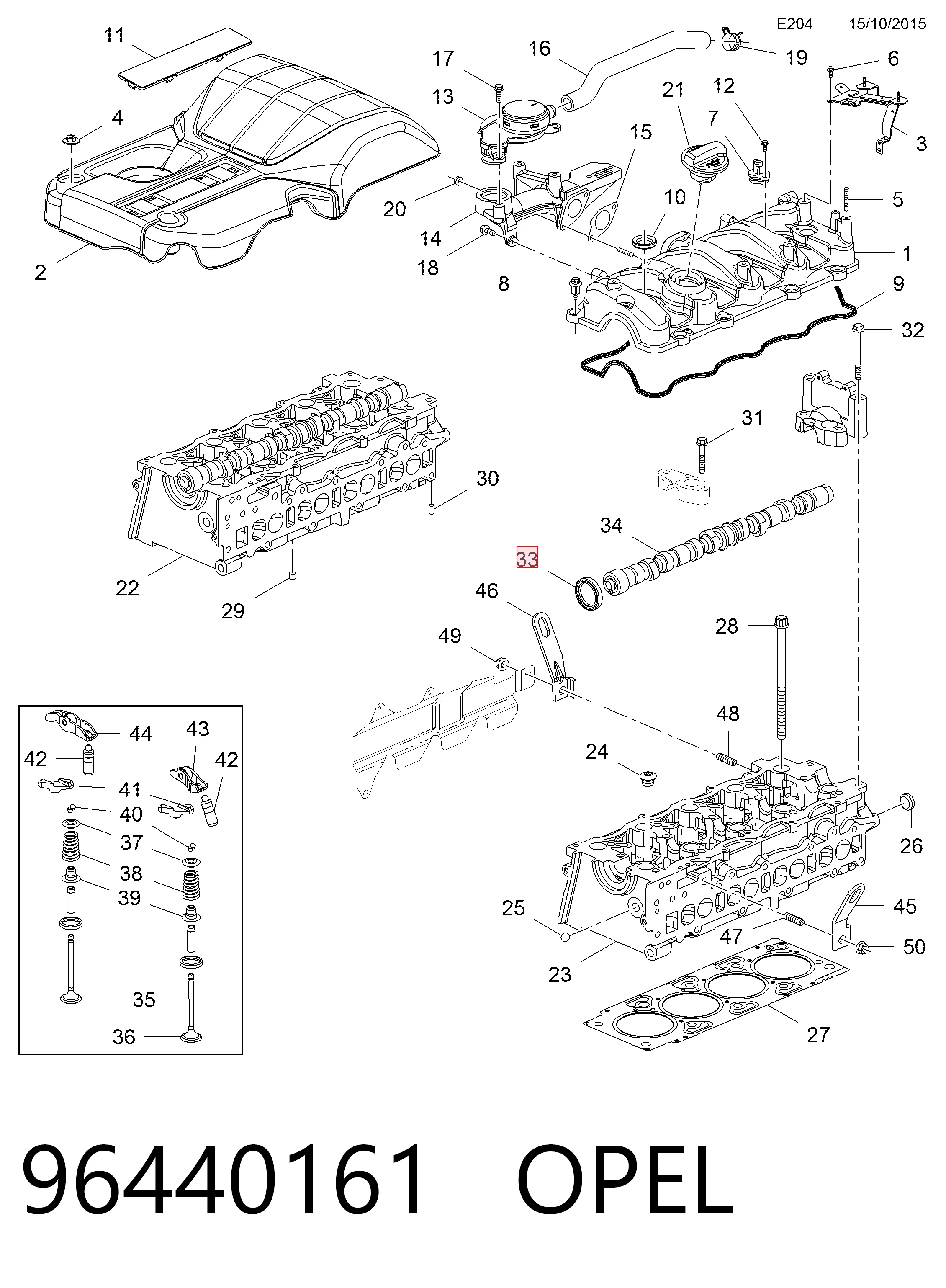 Uszczelniacz wałka rozrządu silnika Hyundai Santa Fe III
